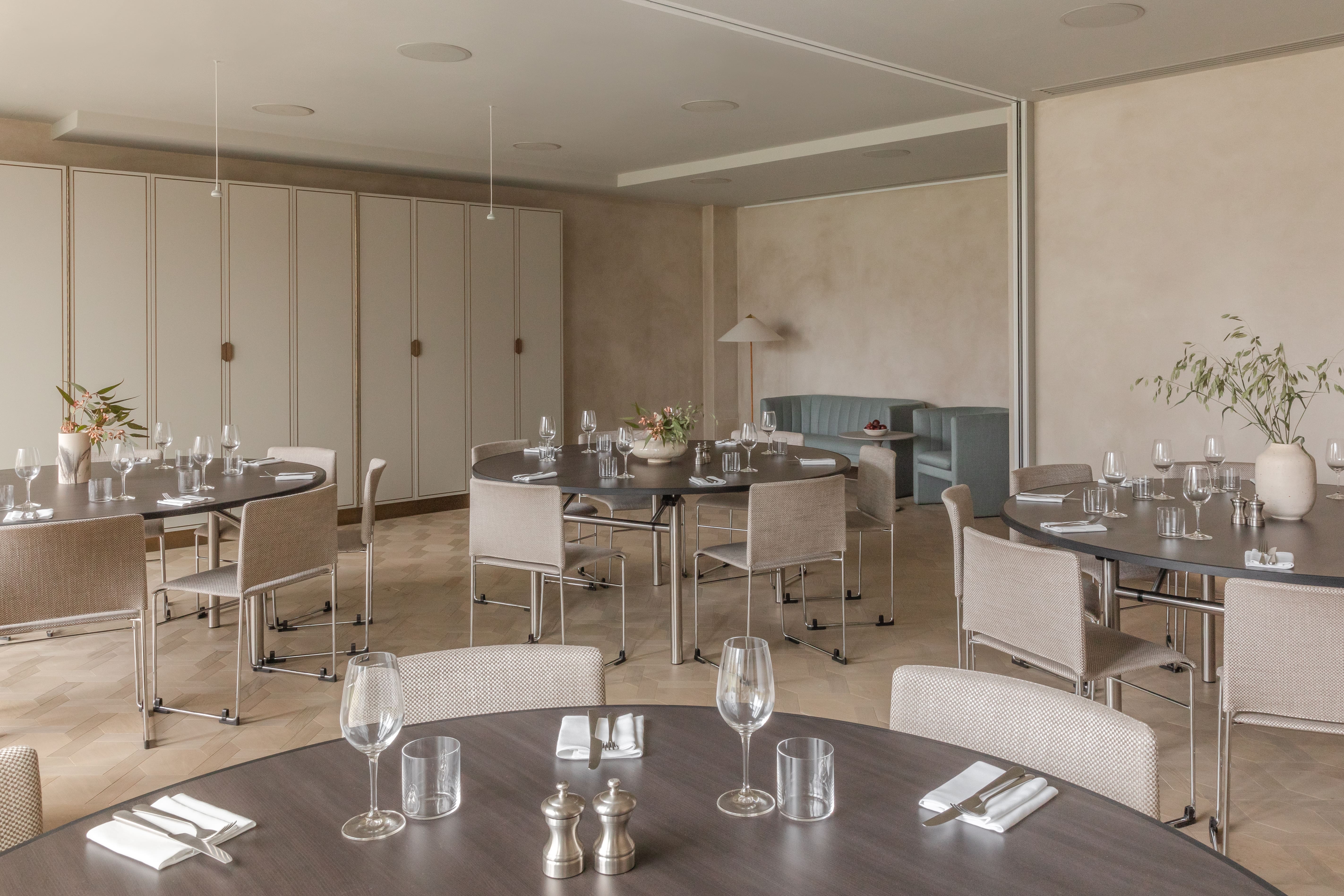 Sophisticated dining setup in Space 2, ideal for intimate events and meetings.