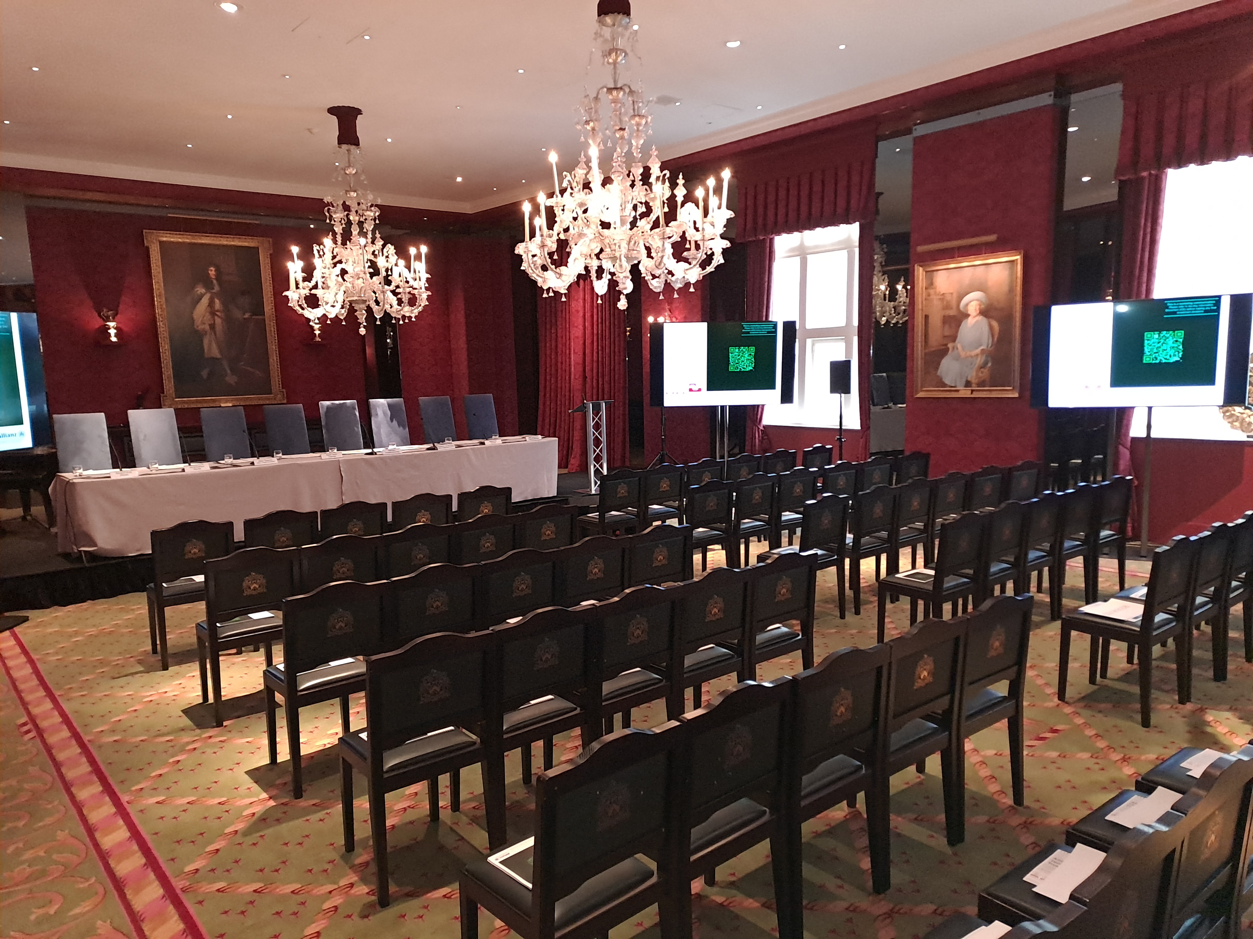 Livery Hall at Grocers' Hall, elegant meeting space for conferences and formal events.