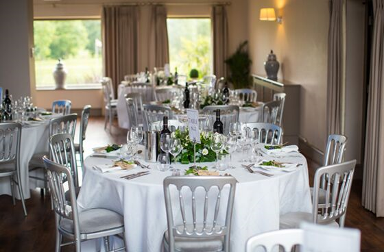 Elegant dining area at Blacknest Golf Club, perfect for formal events and celebrations.