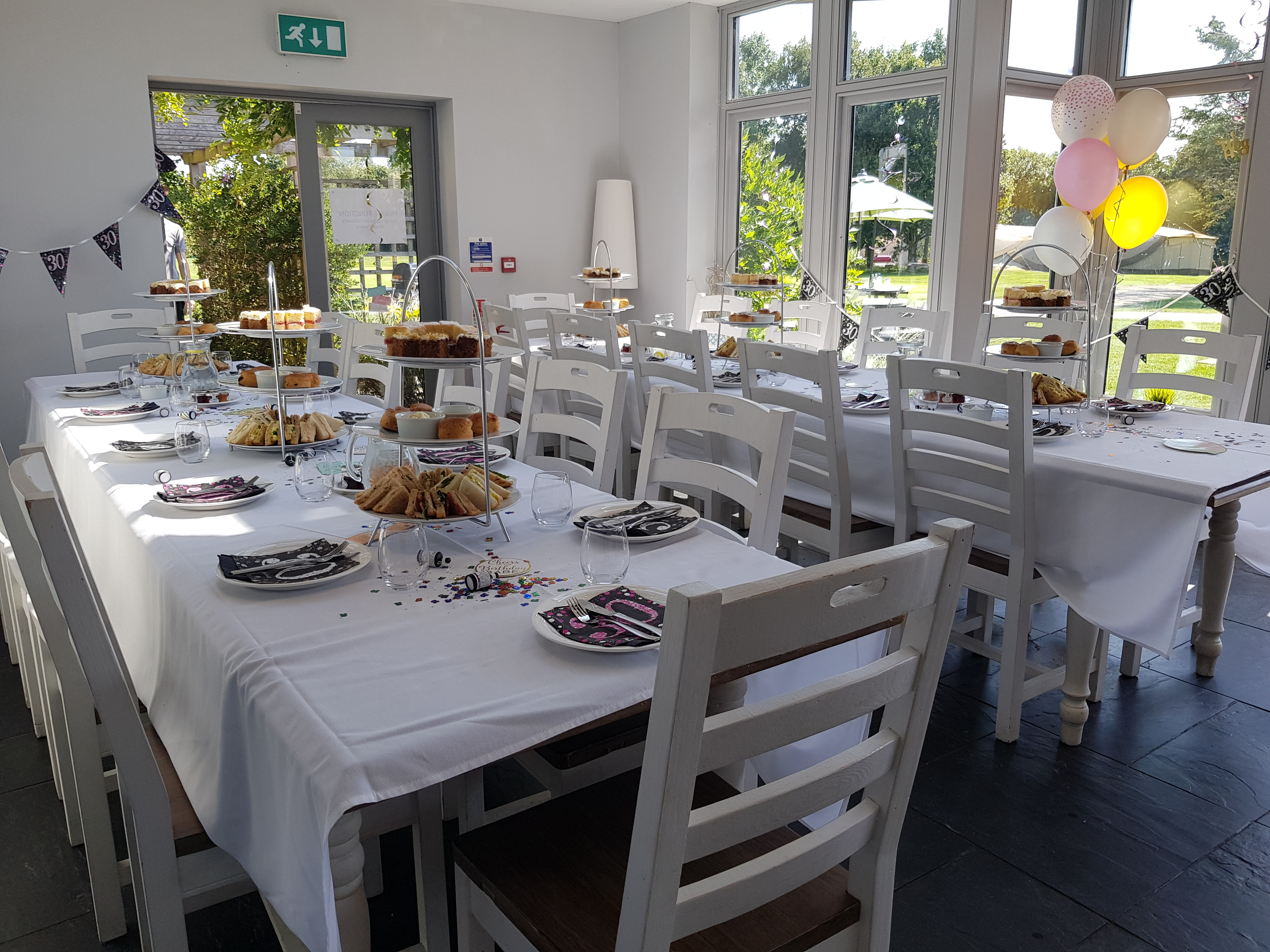 Elegant event space at Blacknest Golf Club, perfect for tea parties and gatherings.
