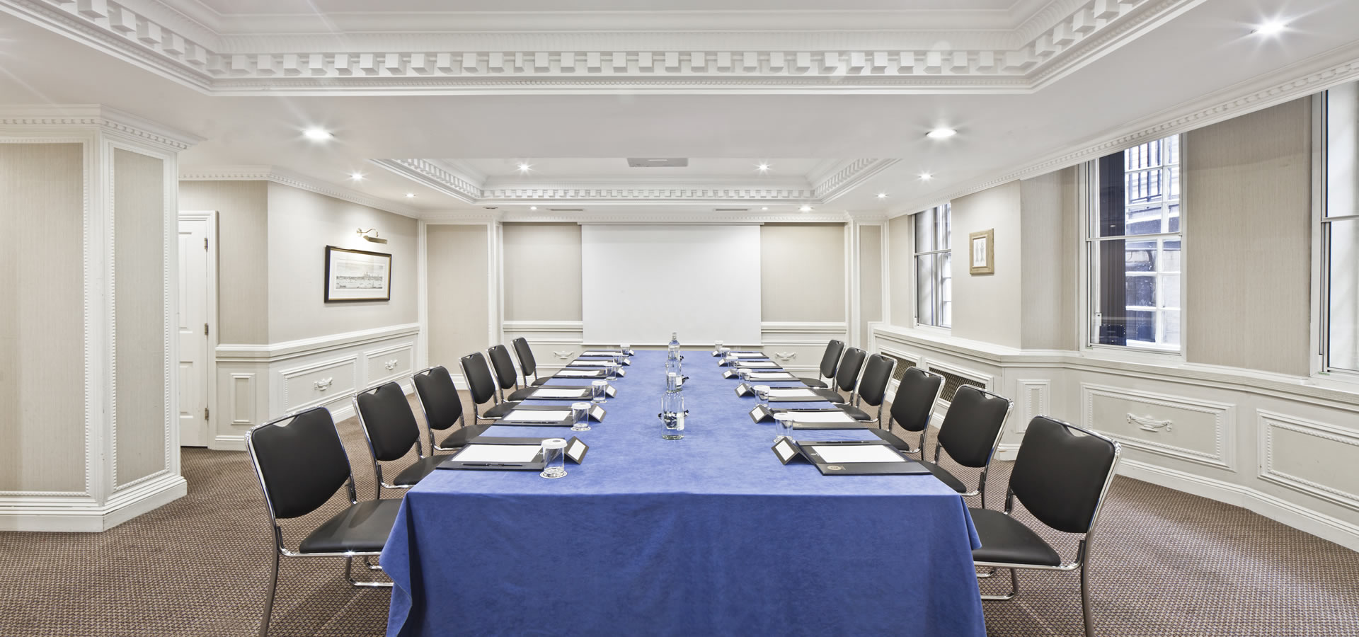 Cavendish Suite meeting room with natural light, ideal for board meetings and planning sessions.