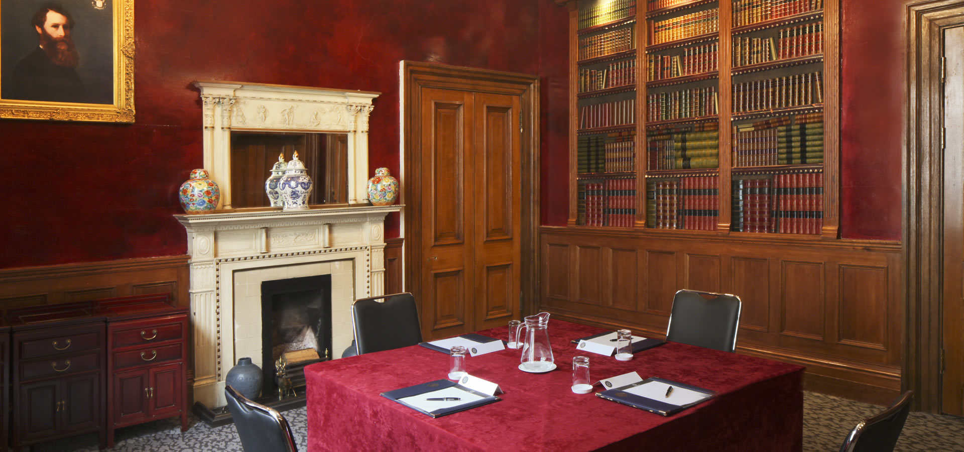 Study Suite at Gem Strathmore Hotel, elegant wood paneling, perfect for meetings and workshops.