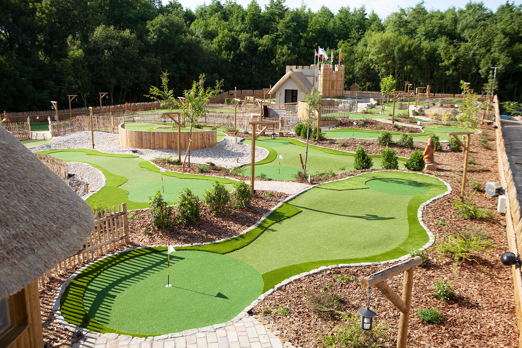 Vibrant Adventure Golf Course in Stansted, perfect for team-building and events.