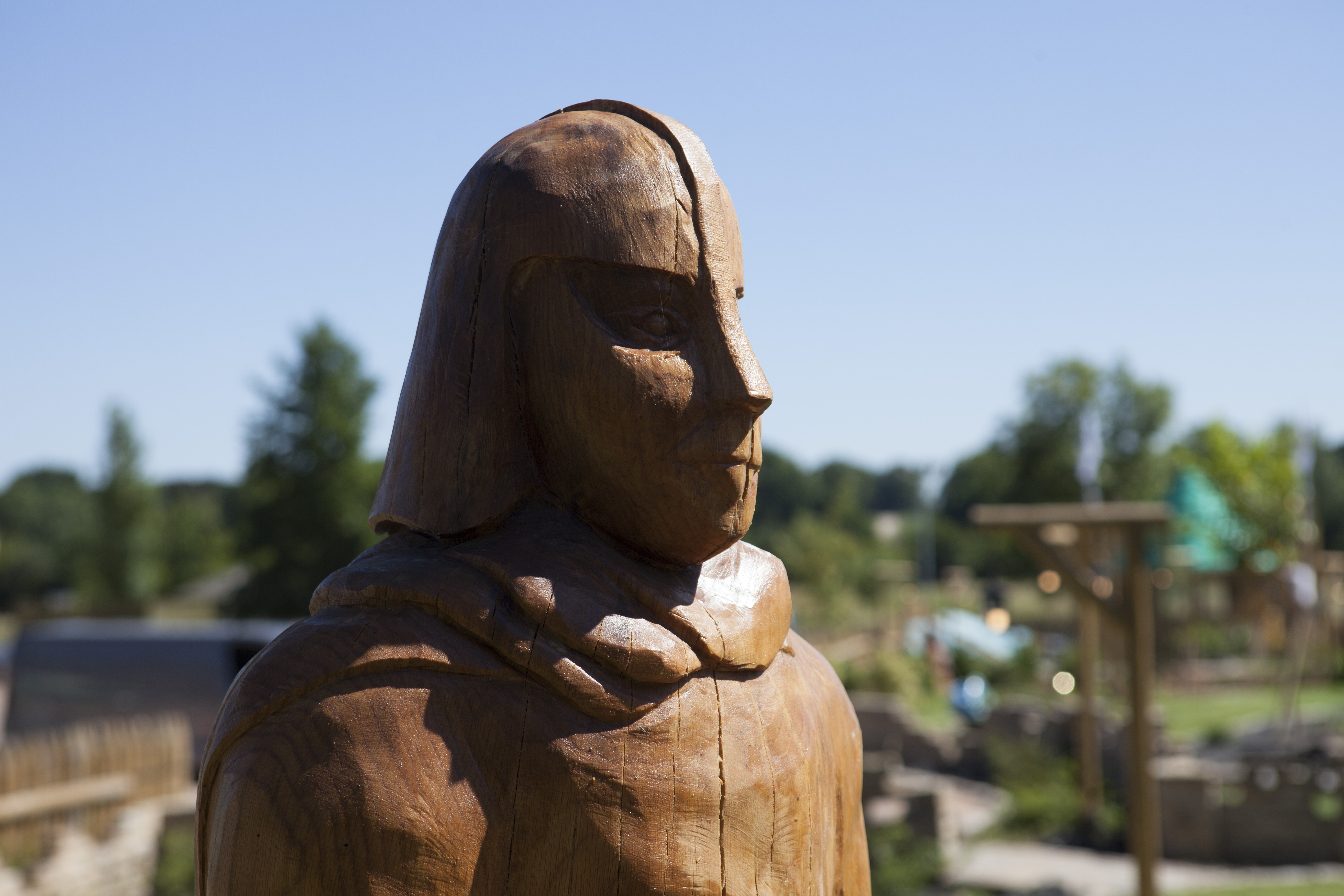 Wooden sculpture at Adventure Golf Course, perfect for outdoor events and gatherings.
