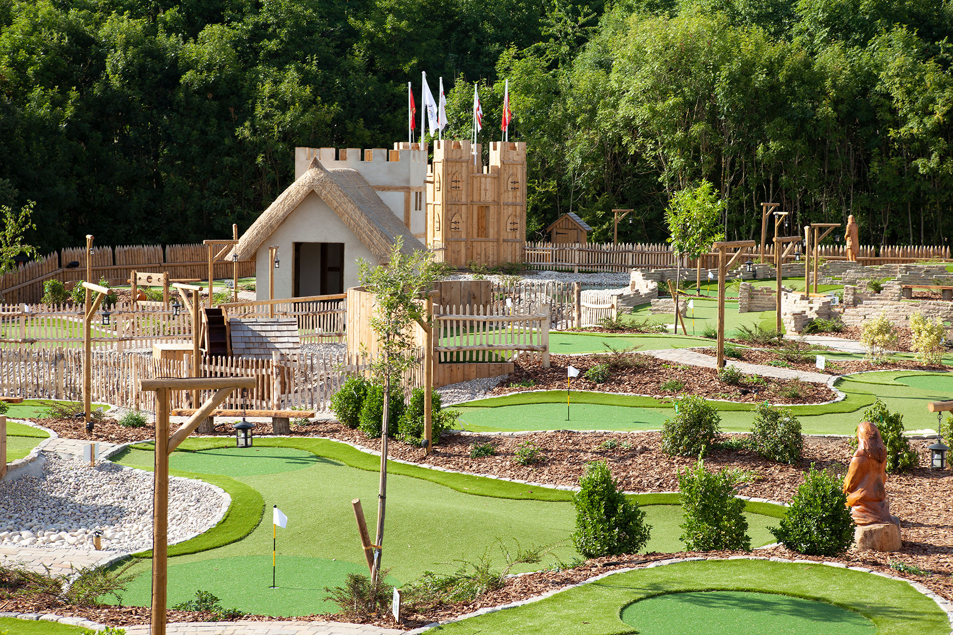 Adventure Golf Course at Golf World Stansted, ideal for team-building and corporate outings.