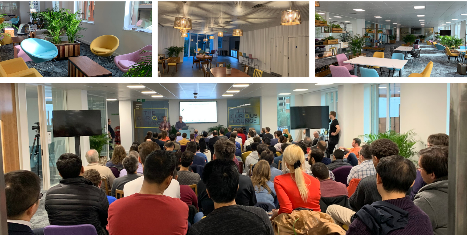 Versatile event space with modern decor, ideal for workshops and seminars.