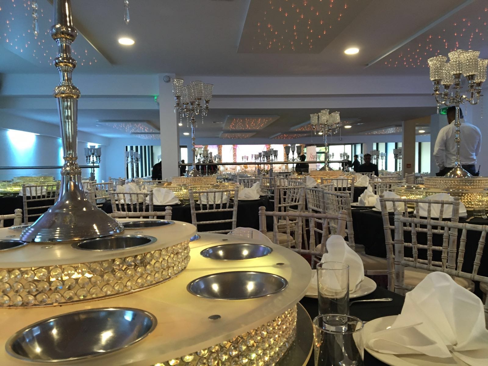 Elegant banquet hall in The Ark Royal, perfect for weddings and corporate events.