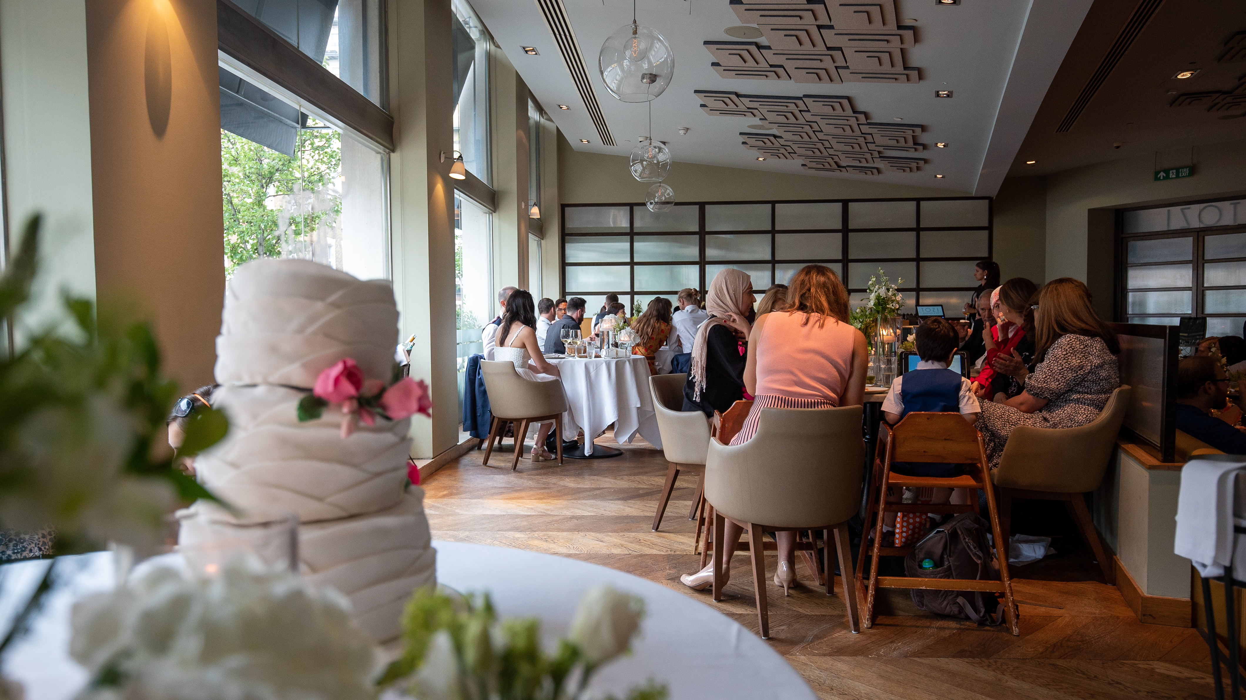 Elegant event space at TOZI Restaurant & Bar, ideal for weddings and celebrations.