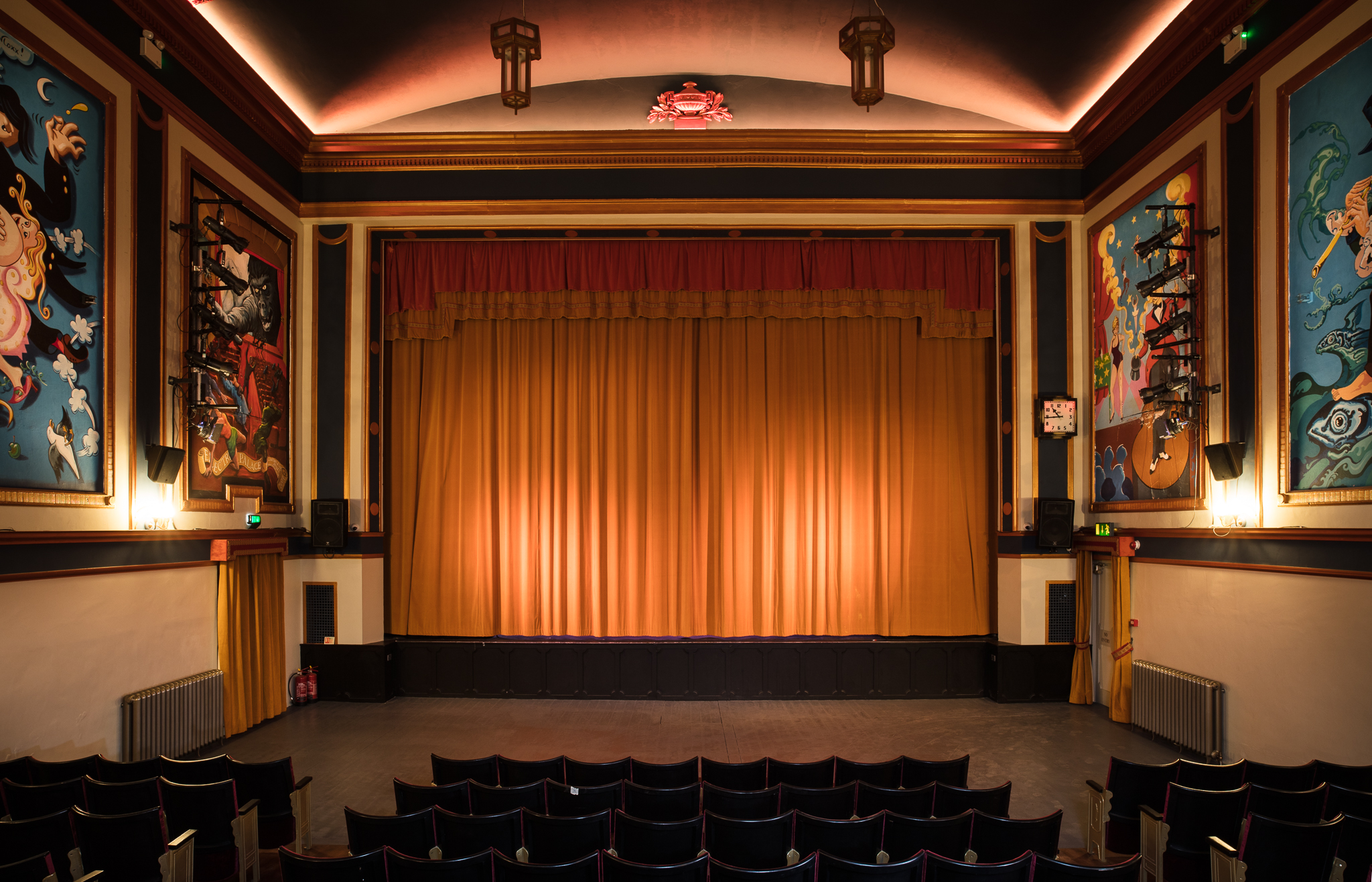 Bridport Electric Palace theater with warm lighting, ideal for events and performances.