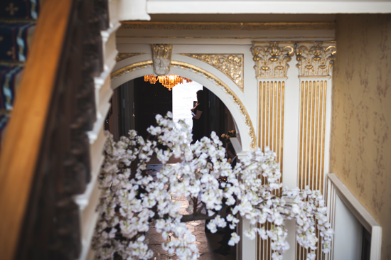 Elegant York Mansion House dining room with floral decor, ideal for upscale events.