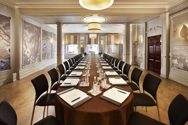 Clarendon Room at Brown's Hotel, elegant meeting space for corporate events and workshops.