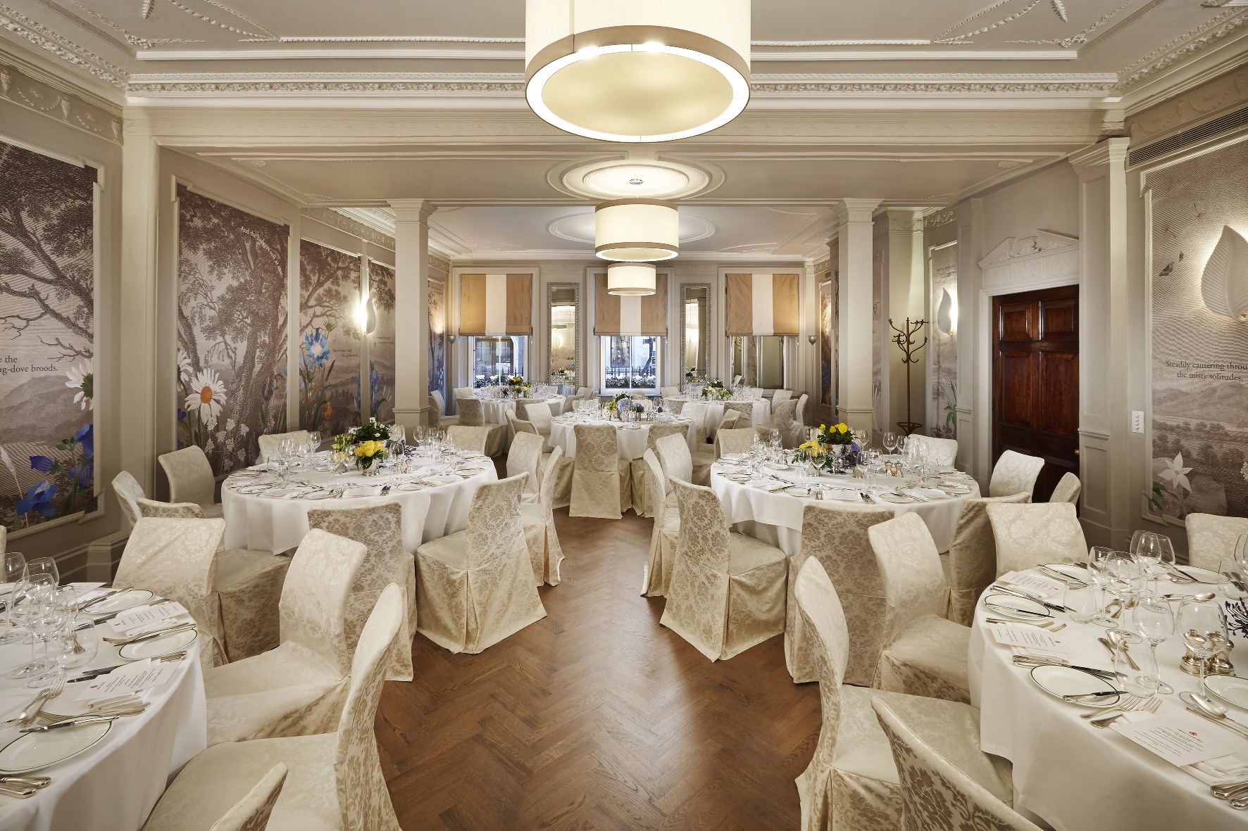 Elegant banquet hall at Brown's Hotel, ideal for weddings and corporate events.