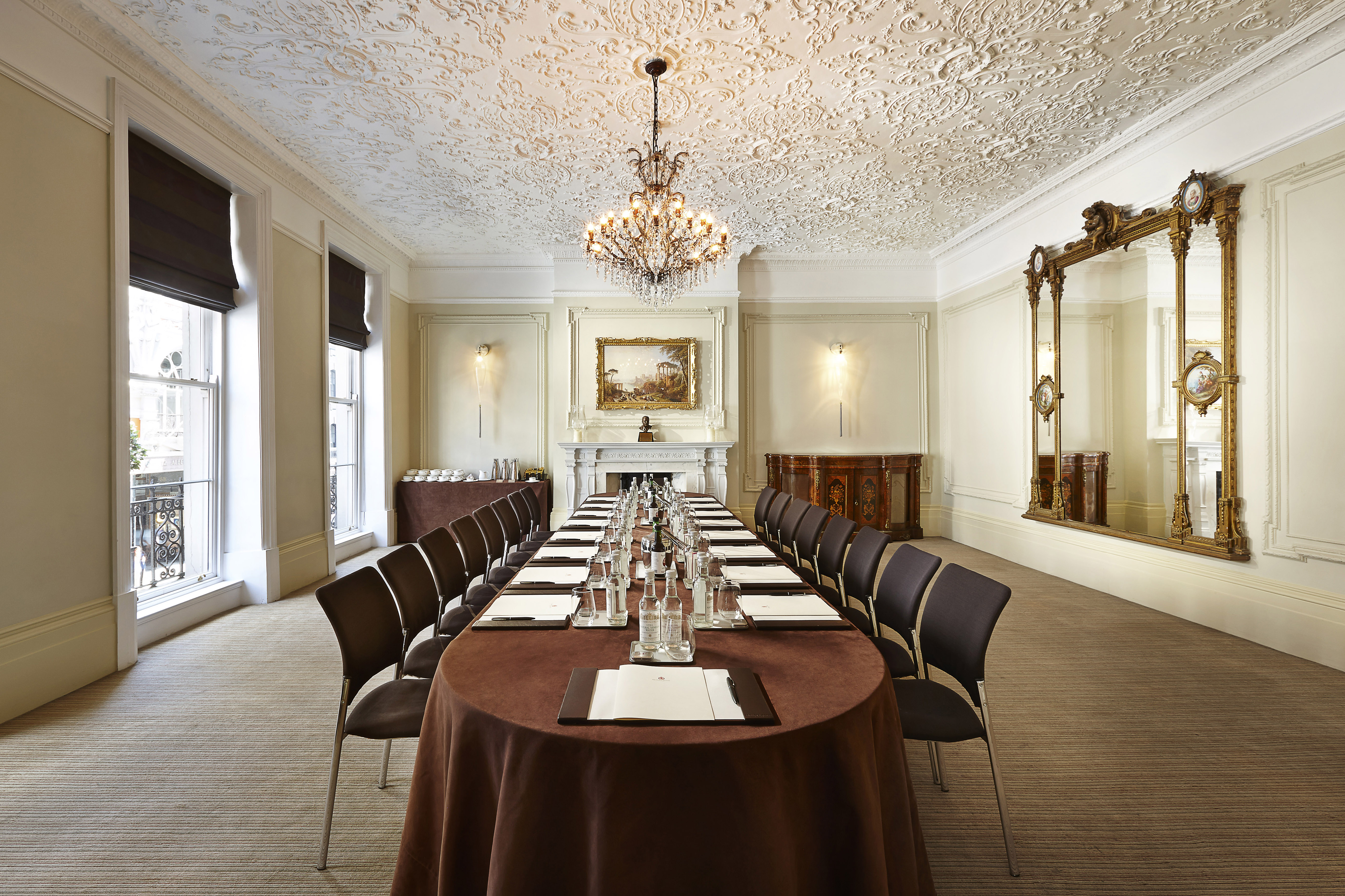 Elegant Roosevelt Room at Brown's Hotel, ideal for meetings and events.
