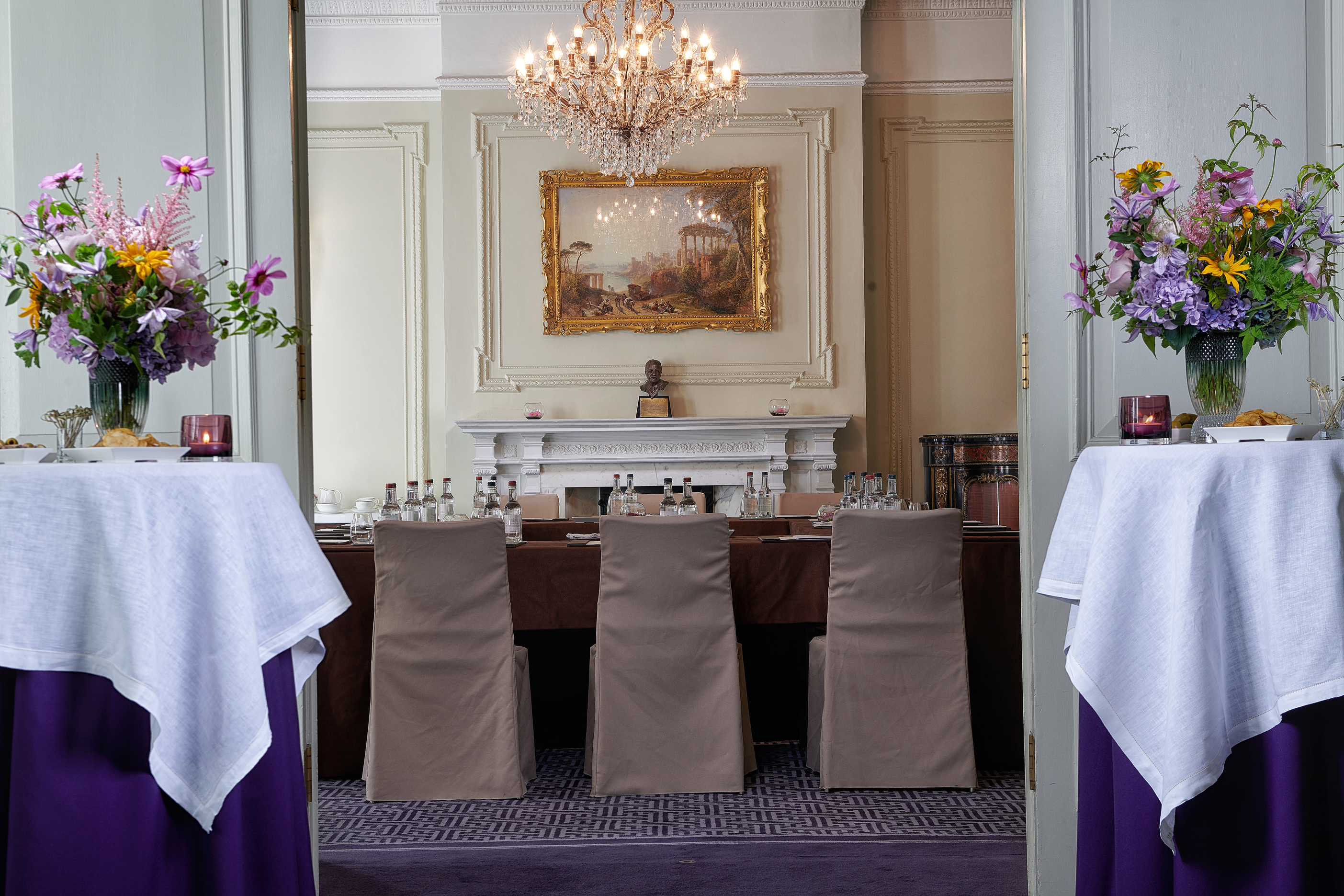 Elegant Roosevelt Room at Brown's Hotel, ideal for corporate events and meetings.