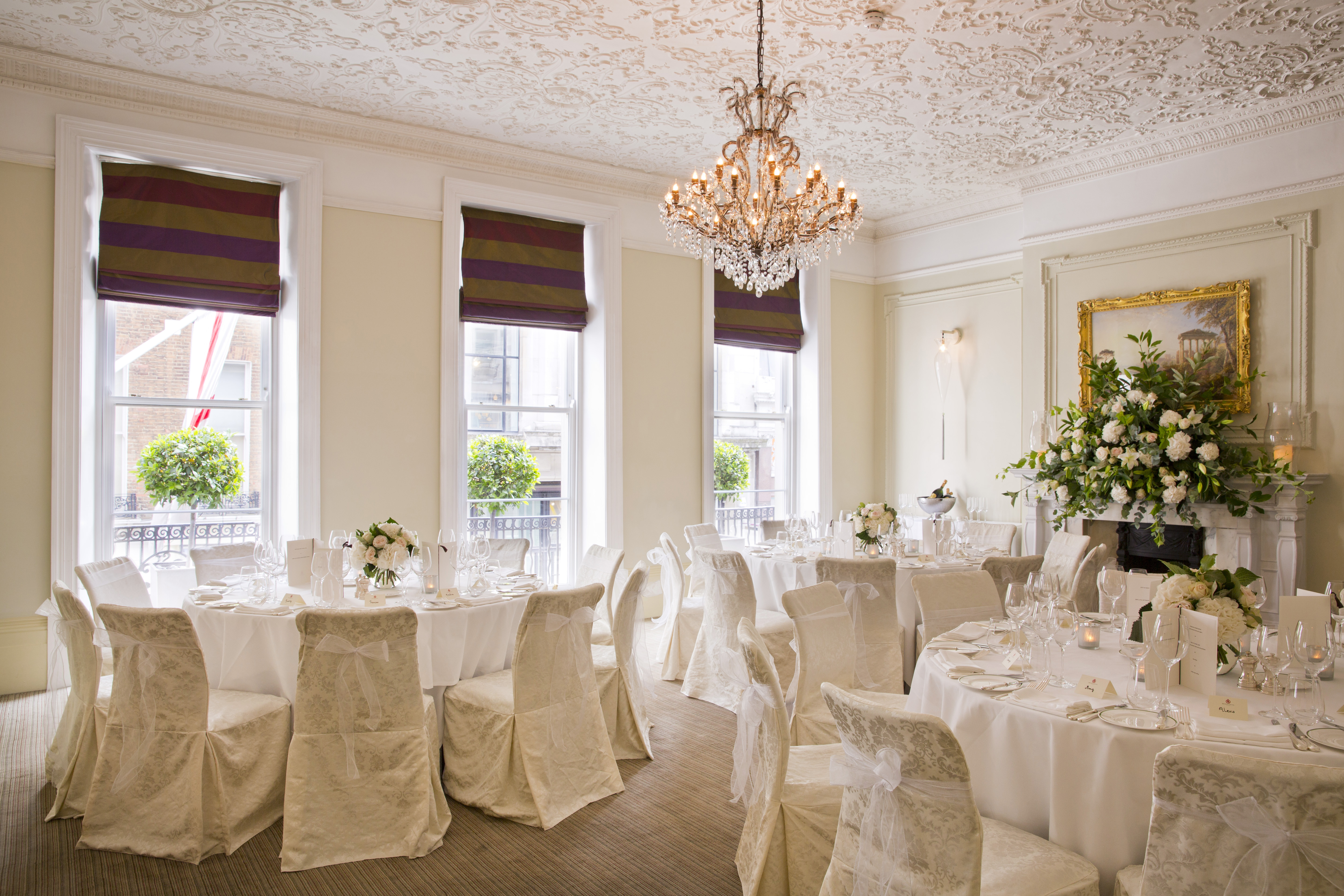 Elegant Roosevelt Room at Brown's Hotel, perfect for upscale meetings and celebrations.