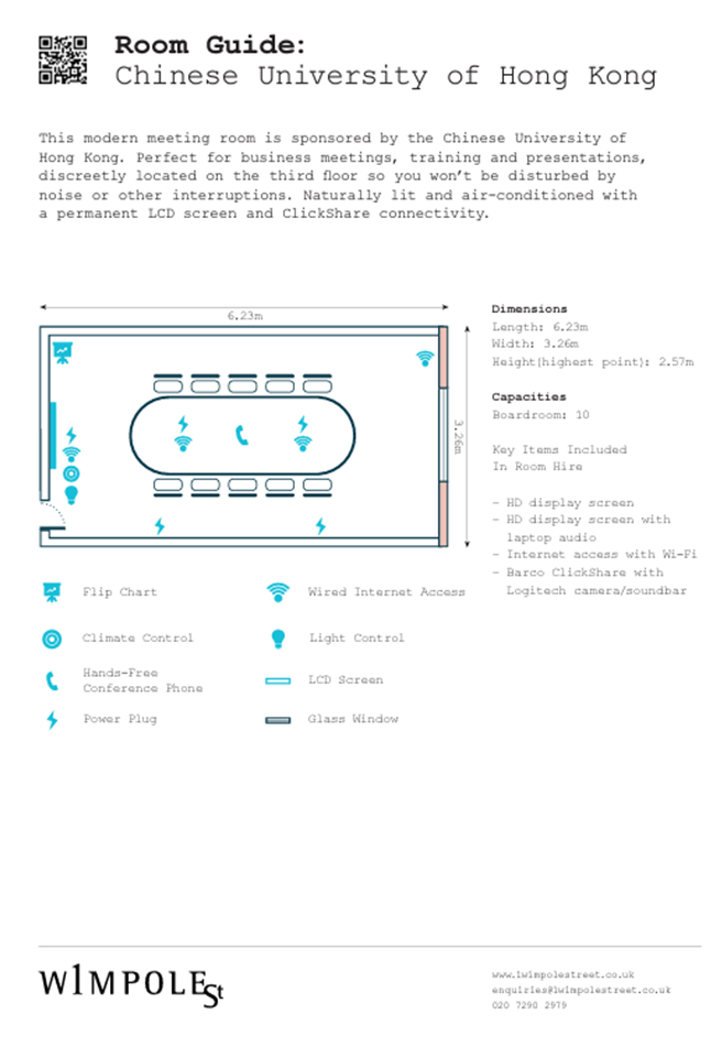 Modern meeting room at CUHK with dual HD displays for efficient collaboration.