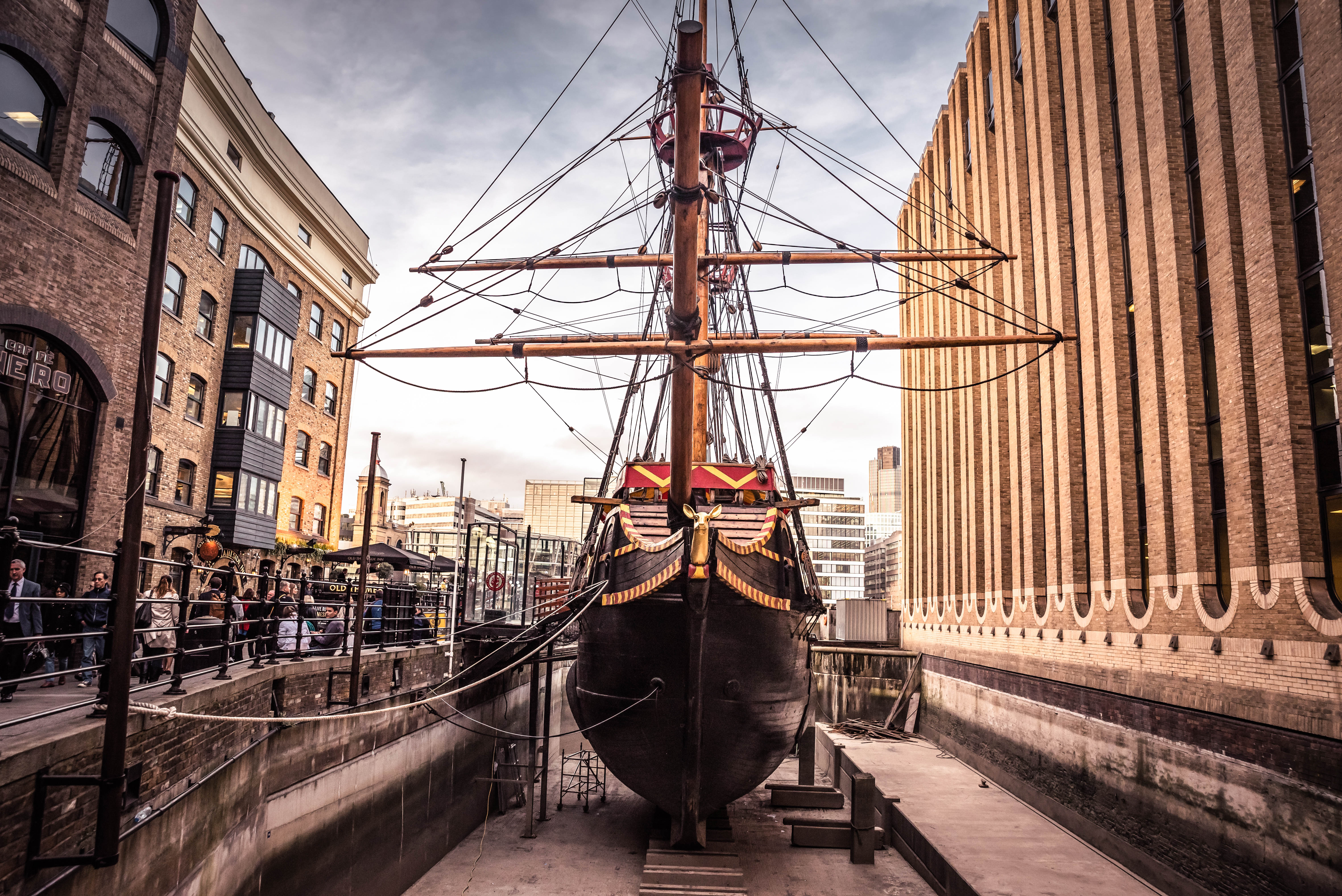 Historic ship venue in The Golden Hinde, perfect for corporate events and themed parties.