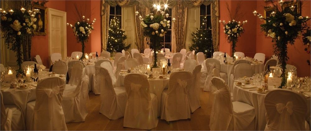 Elegant banquet hall at Winton Castle, ideal for weddings and formal events.