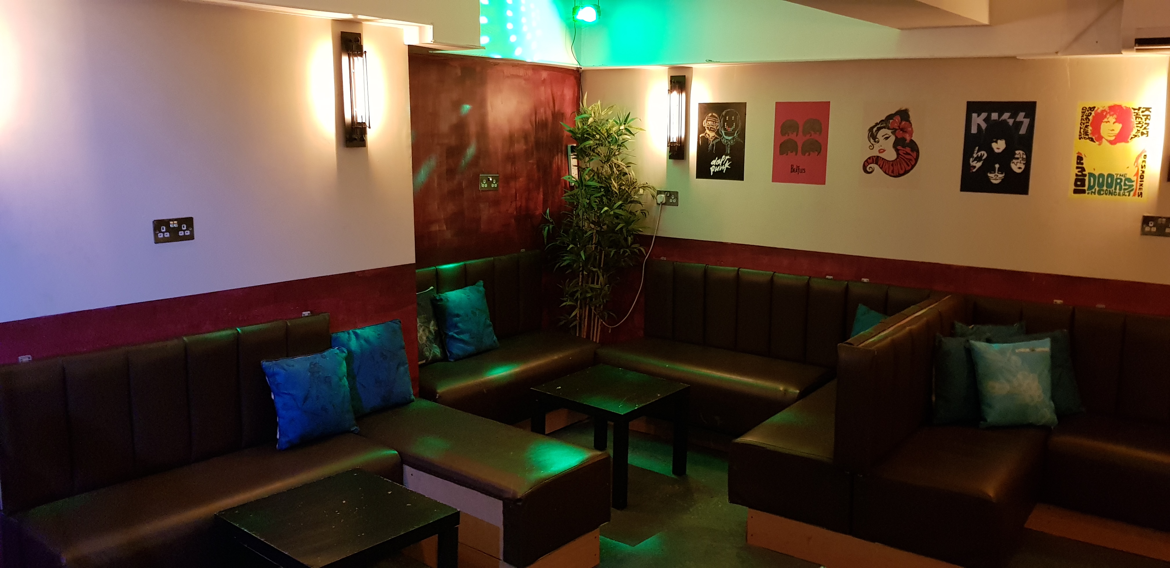 Cozy karaoke room at The Chelsea Pensioner, perfect for networking events and meetings.