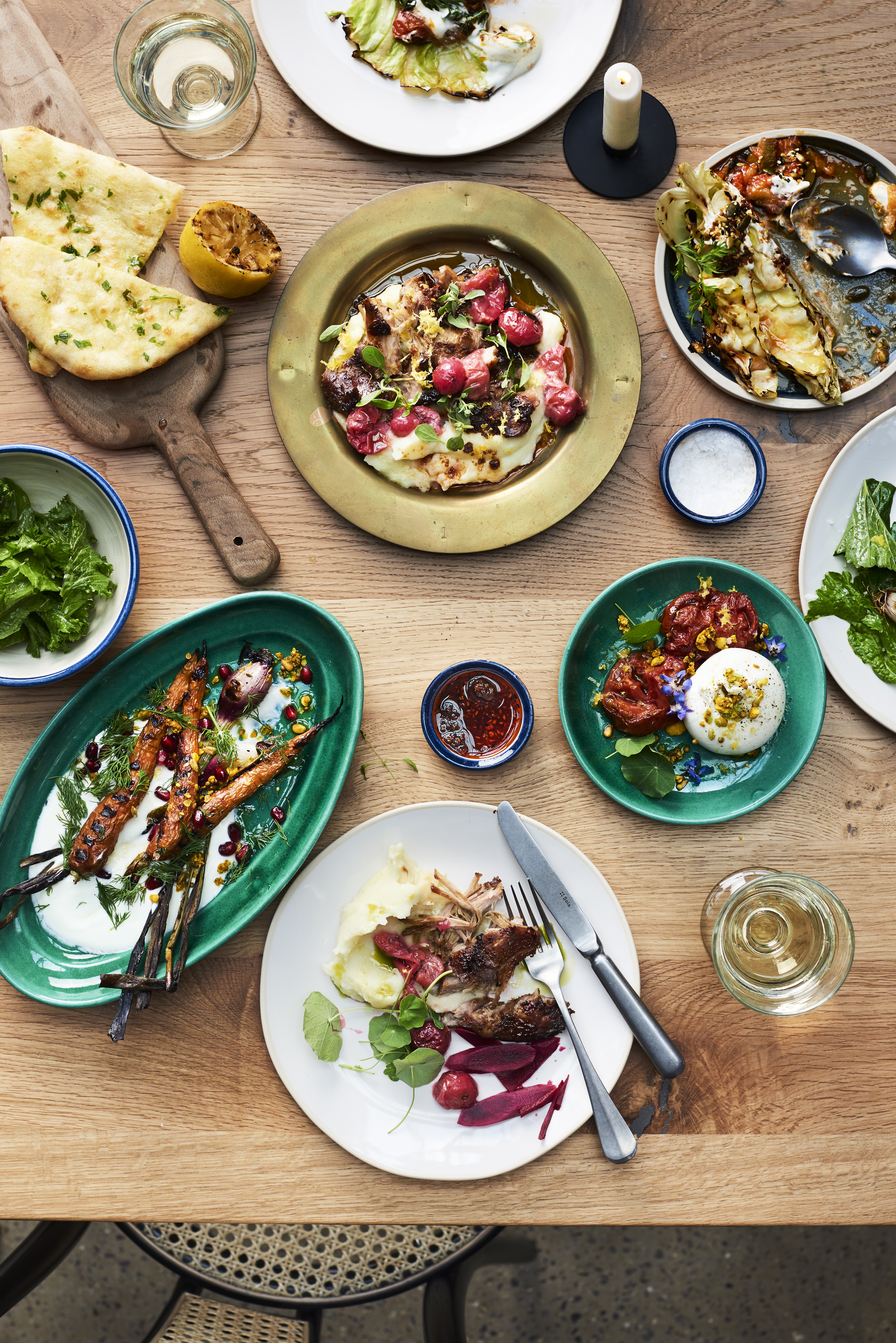 Vibrant dish spread for networking event at Wild by Tart, enhancing guest experience.
