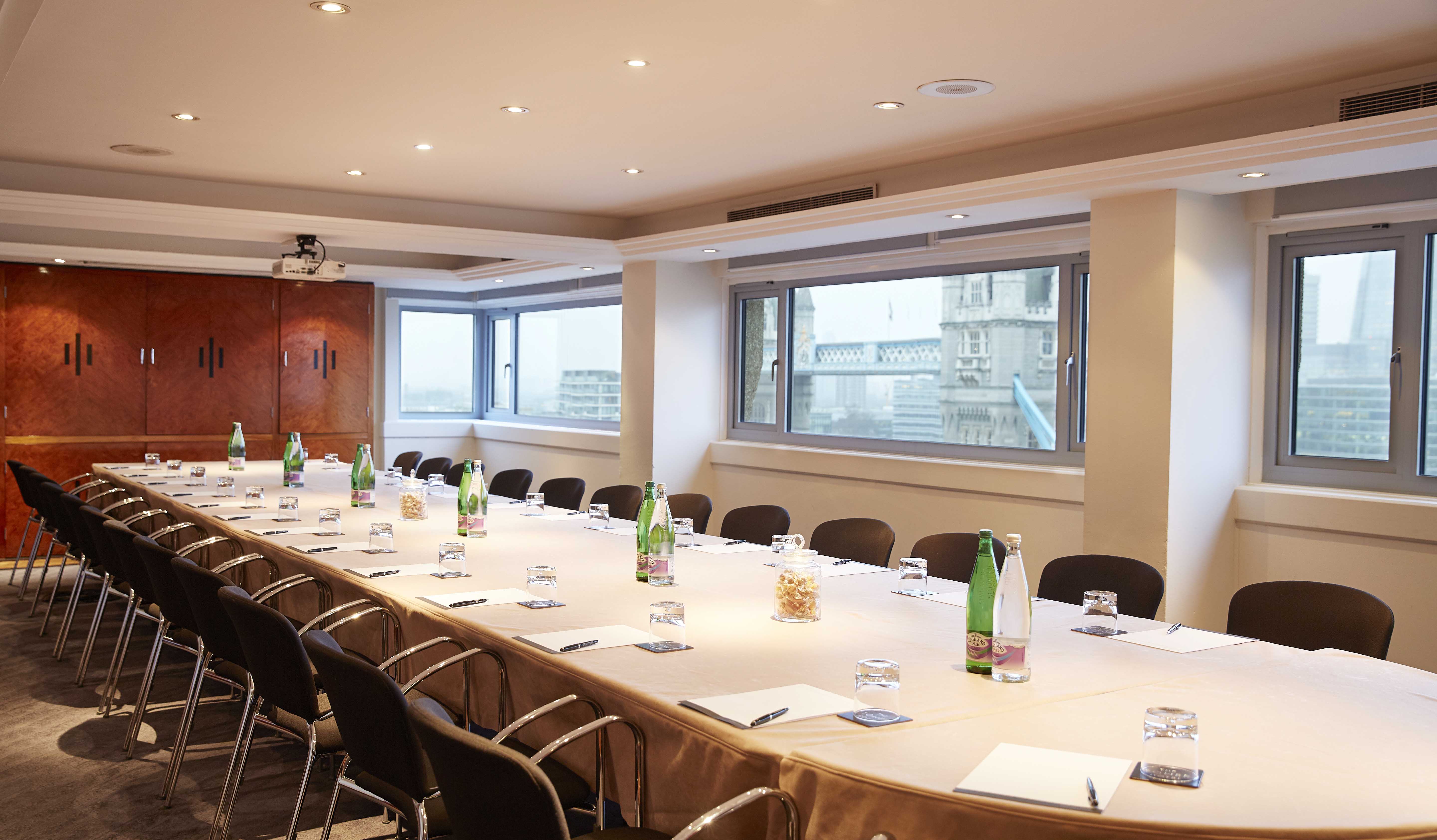 Discovery Suite at The Tower Hotel, modern meeting room for corporate events and workshops.