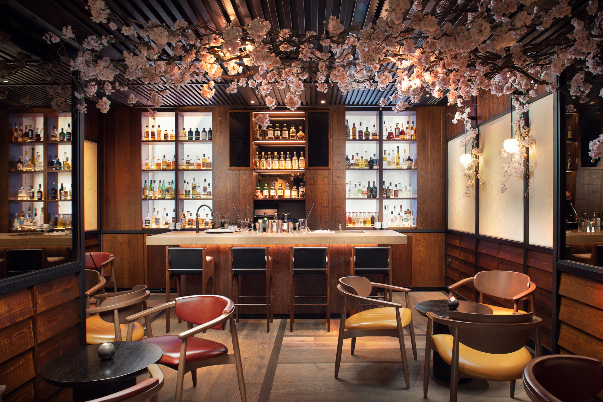 Stylish bar at The Malt Lounge & Bar, ideal for networking events and cocktail receptions.