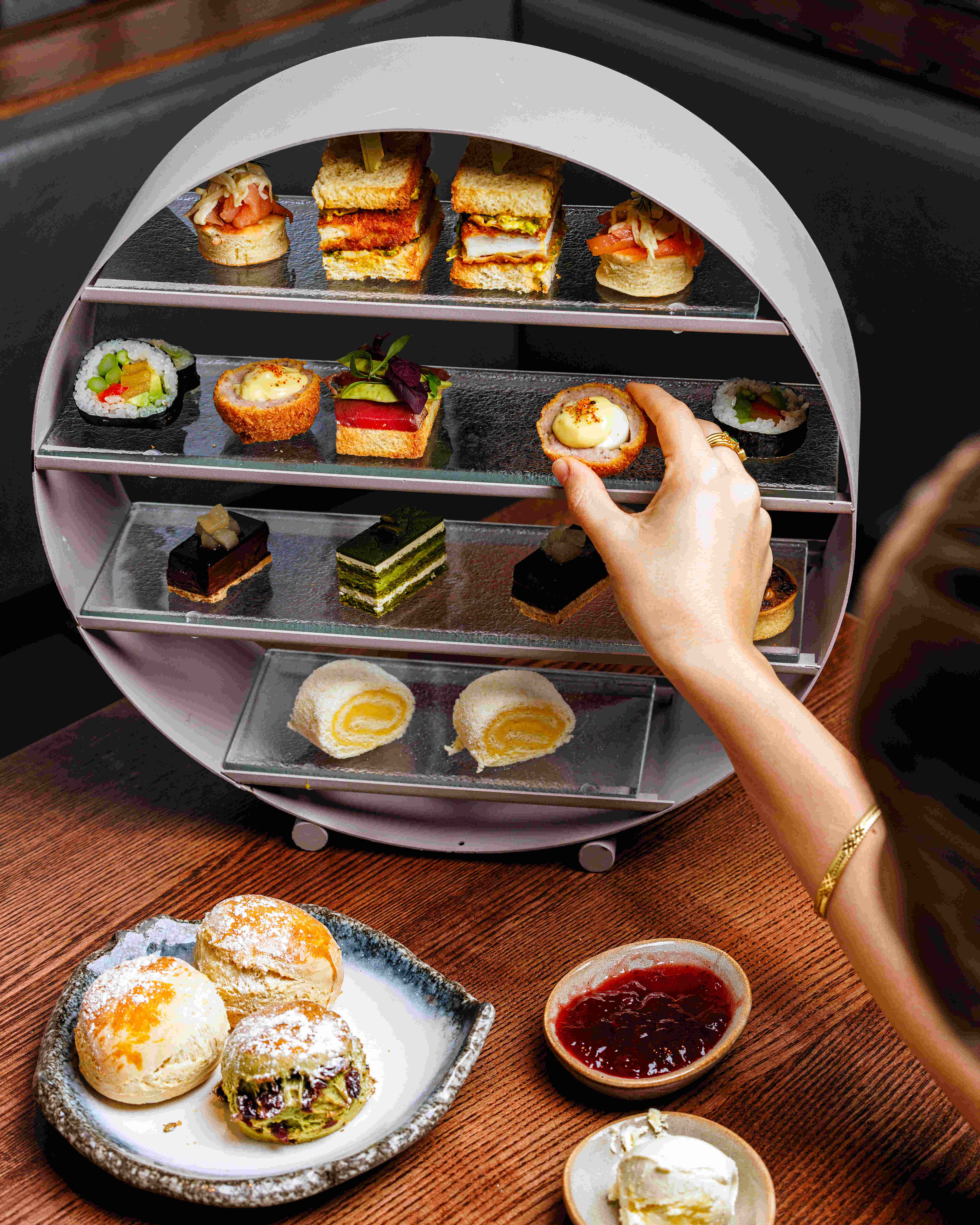 Elegant gourmet pastries at The Malt Lounge & Bar for upscale events in London.