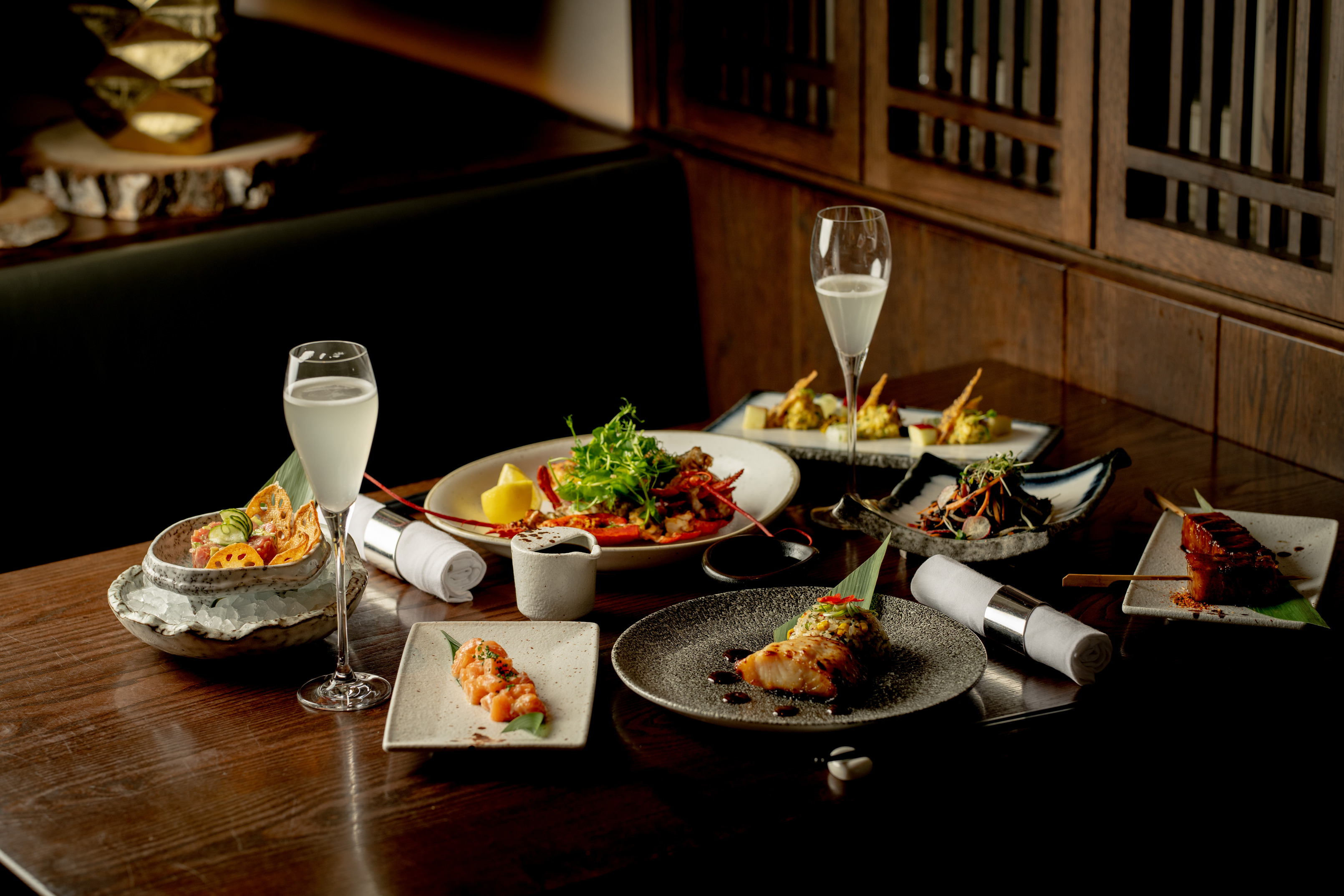 Elegant dining setup at TOKii, The Prince Akatoki London for corporate events and receptions.