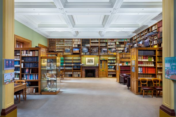 Elegant Lecture Theatre & Lower Library at The Geological Society, perfect for small events.