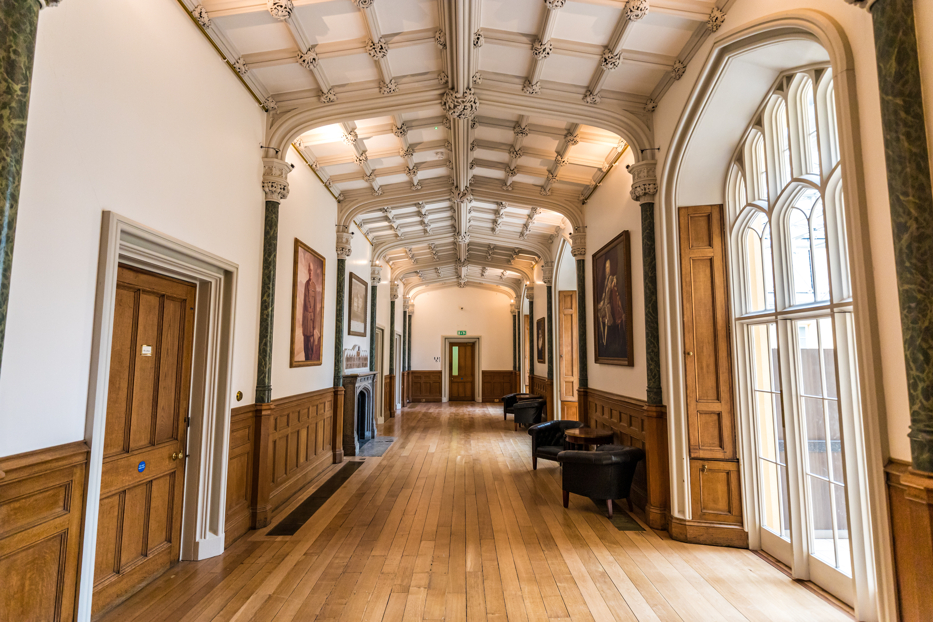 Ditton Manor House hallway with high ceiling, ideal for elegant receptions and events.