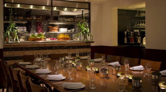 Private dining room at Barrafina Drury Lane, elegant table setup for intimate events.