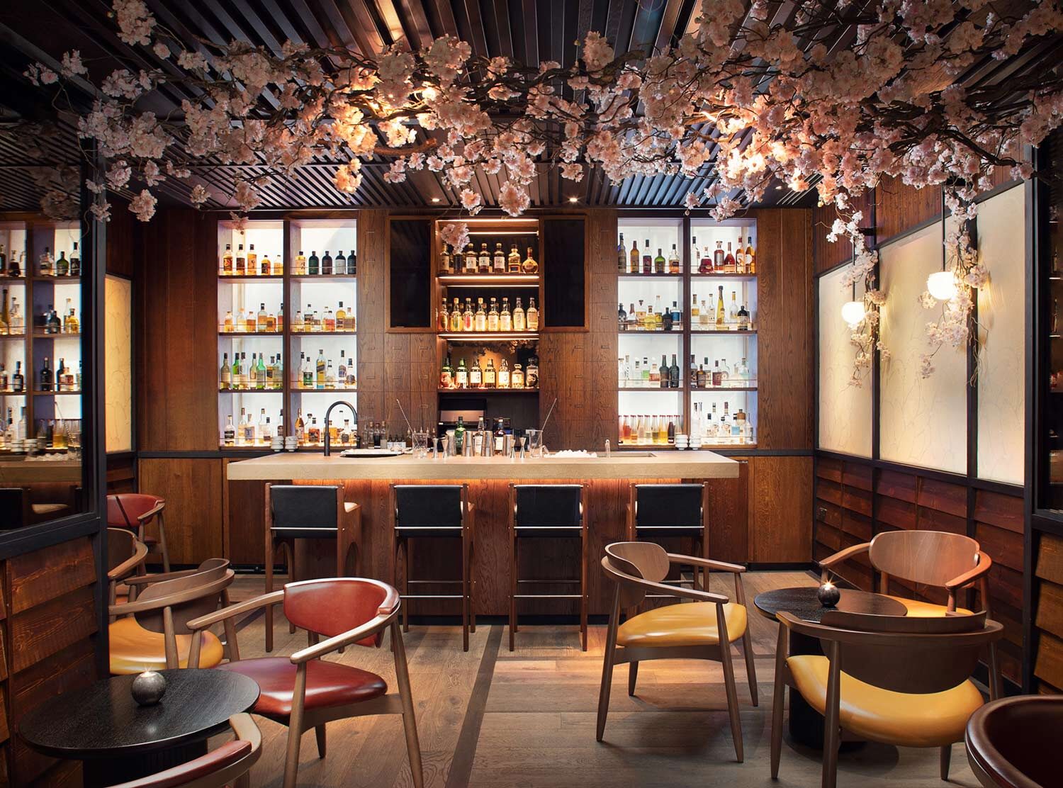 Stylish bar at TOKii, The Prince Akatoki London, ideal for networking events and gatherings.