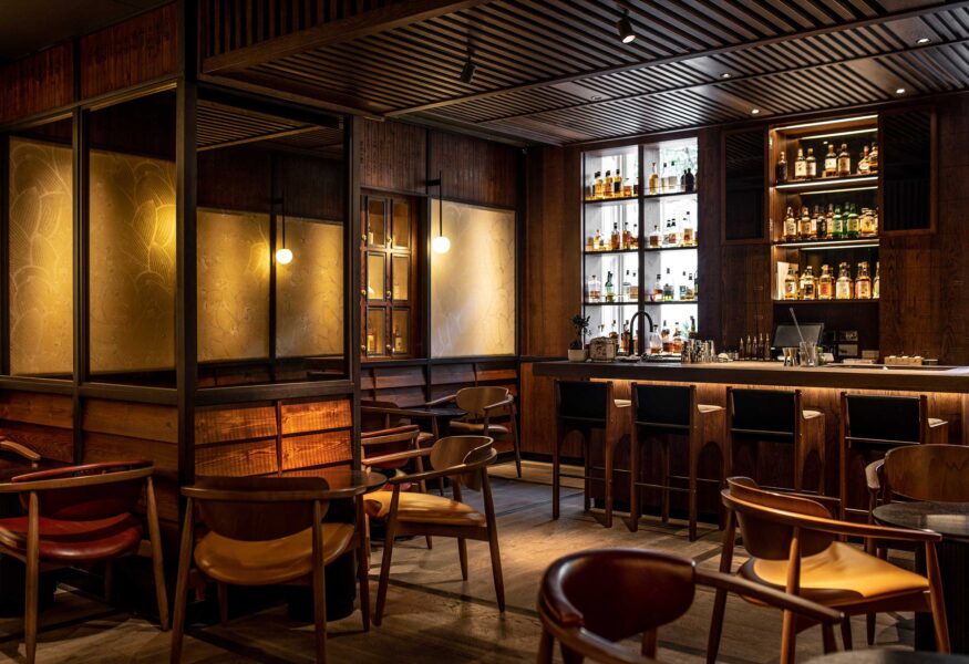 Stylish bar at TOKii, The Prince Akatoki London, perfect for cocktail receptions and networking.