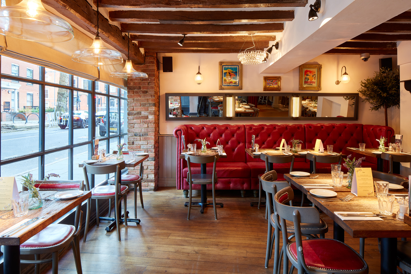 First Floor Dining Room at Bistrot Pierre Derby, ideal for intimate gatherings and corporate events.