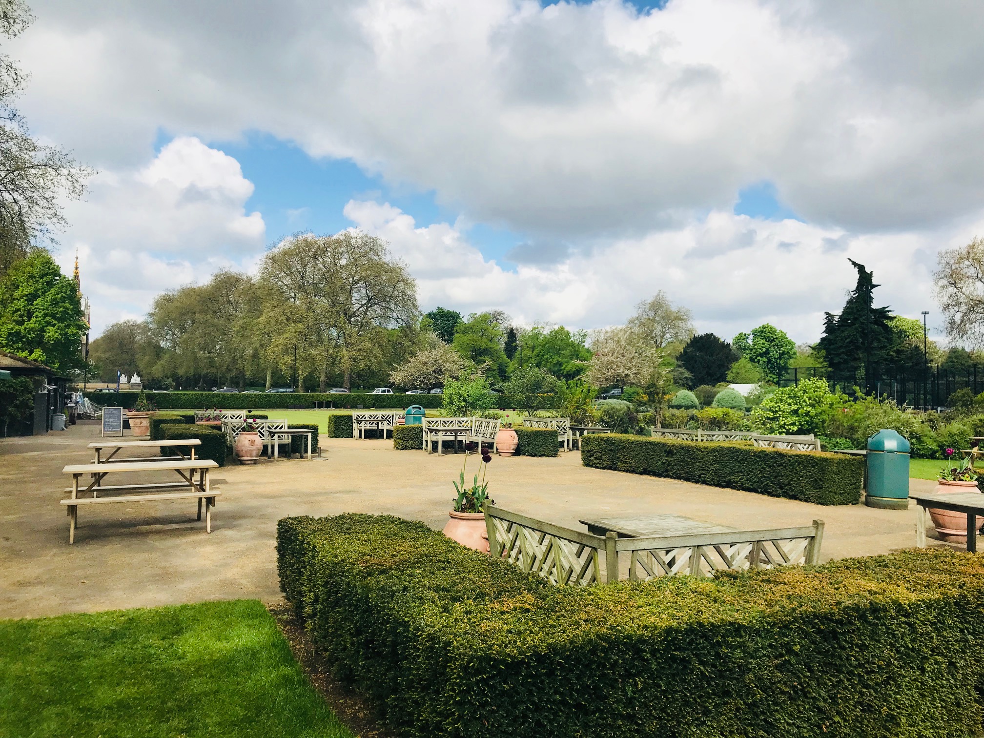 Pavilion Gardens in Hyde Park, spacious outdoor venue for events with lush greenery.