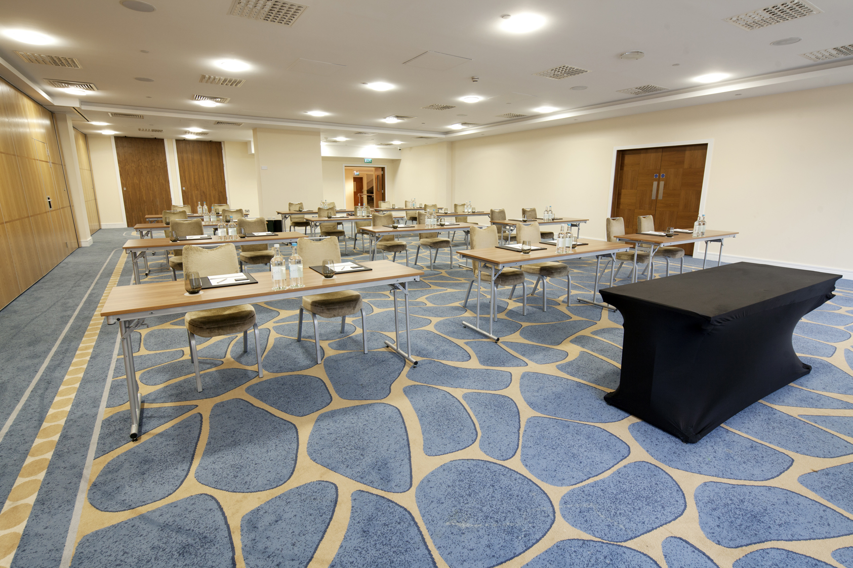 Grand Room 3 at Chelsea Harbour Hotel, classroom setup for professional meetings and workshops.