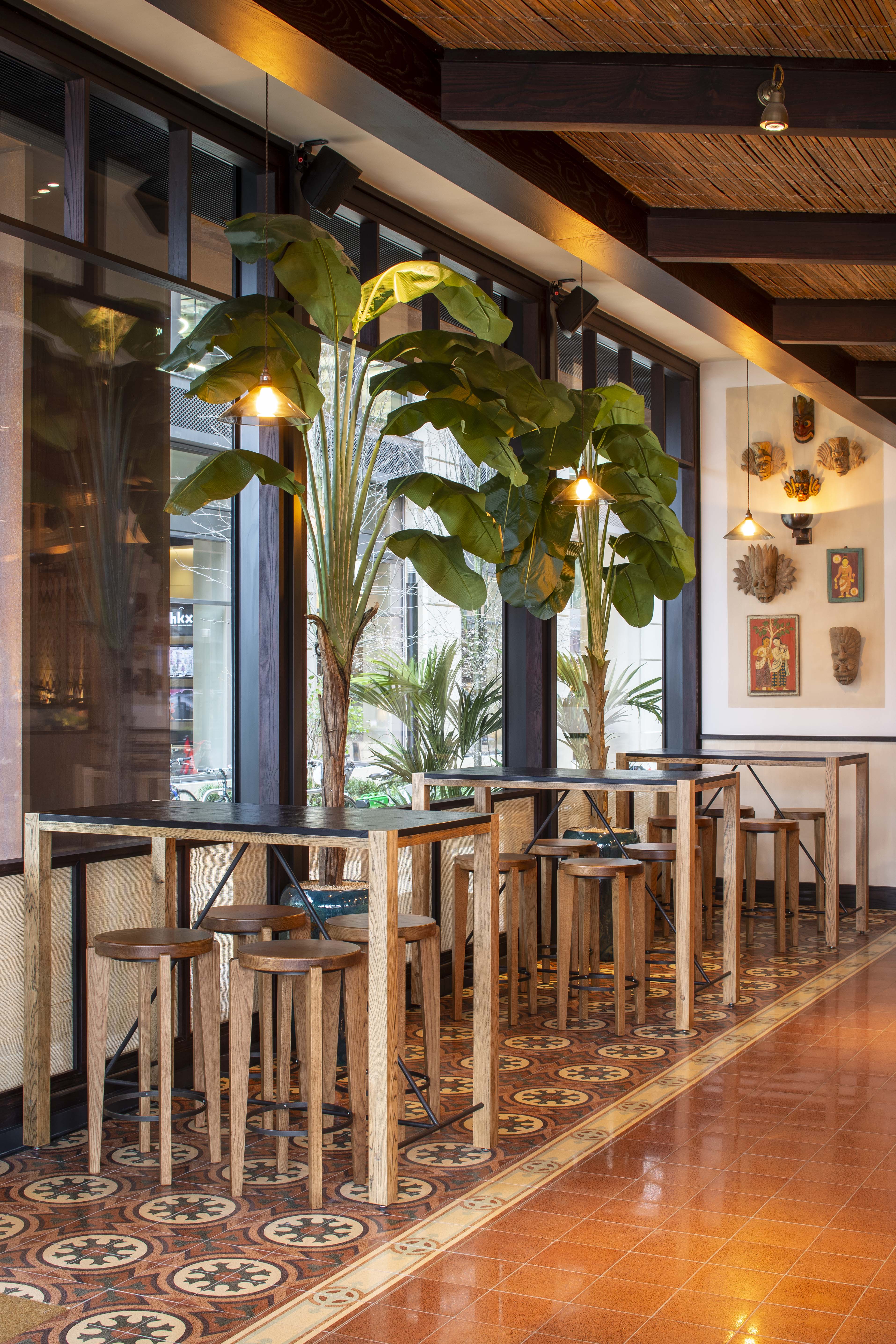 Stylish event space at Hoppers King's Cross with modern decor and natural light.