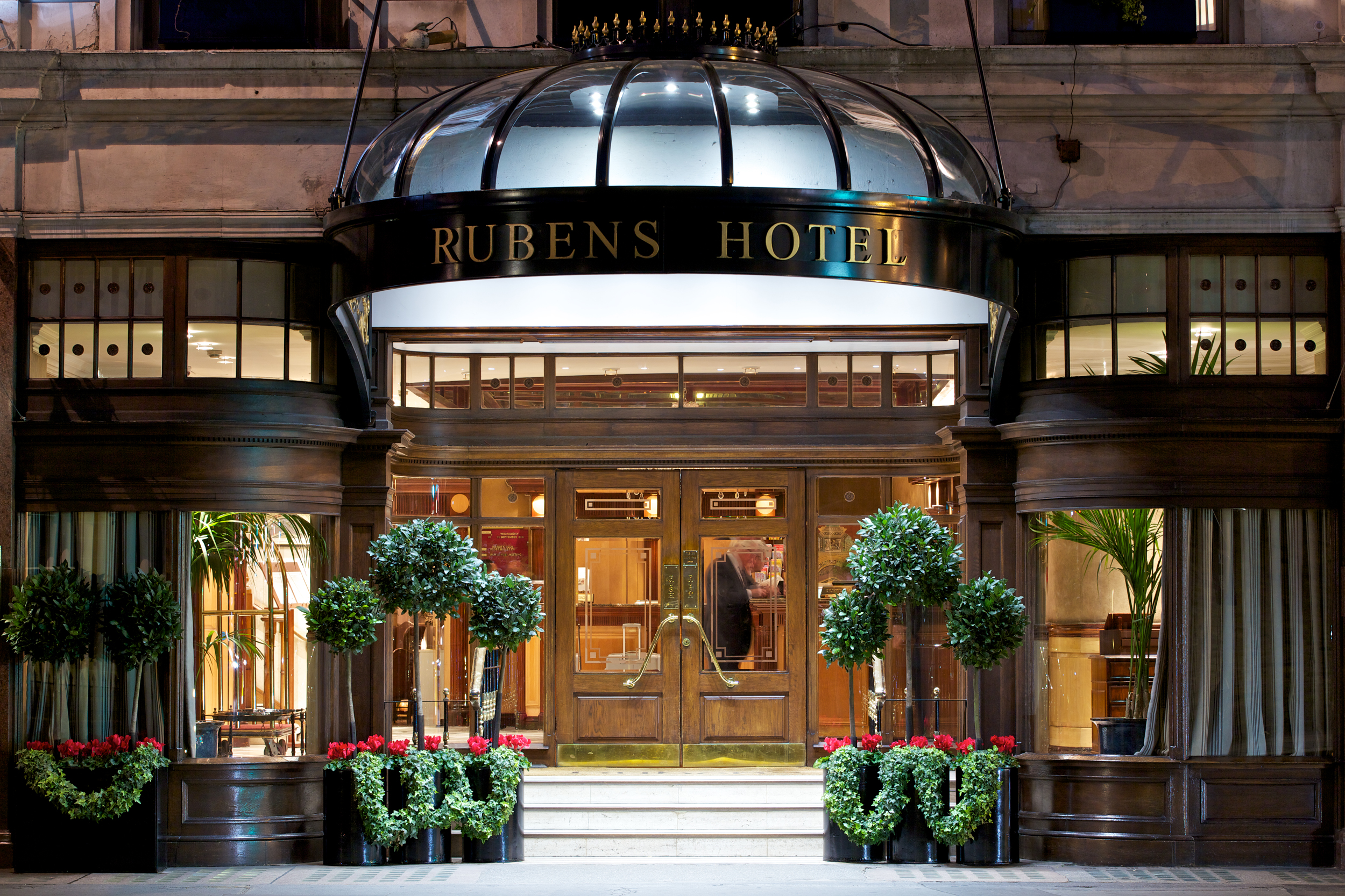 Elegant entrance of The English Grill, ideal for upscale events and gatherings.