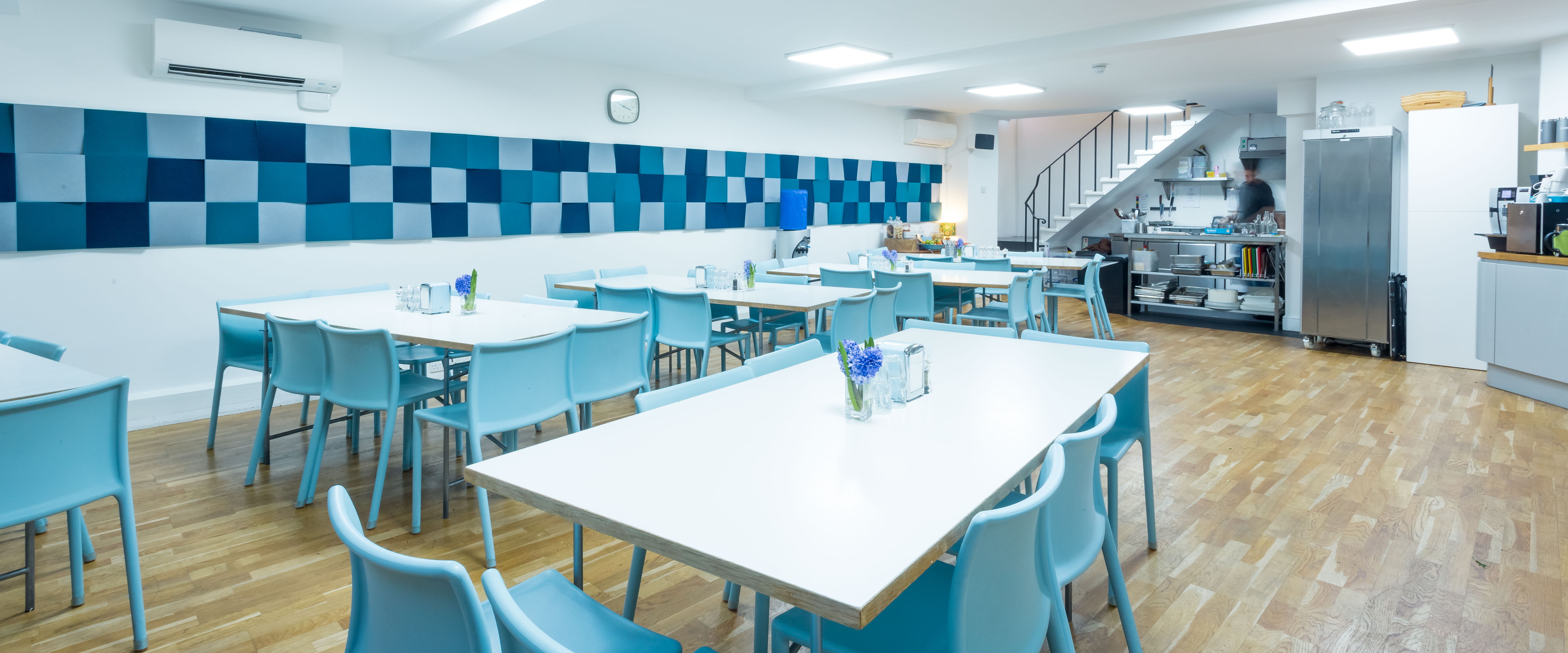 Modern meeting space at Roundhouse, Wallacespace Covent Garden, ideal for workshops and gatherings.