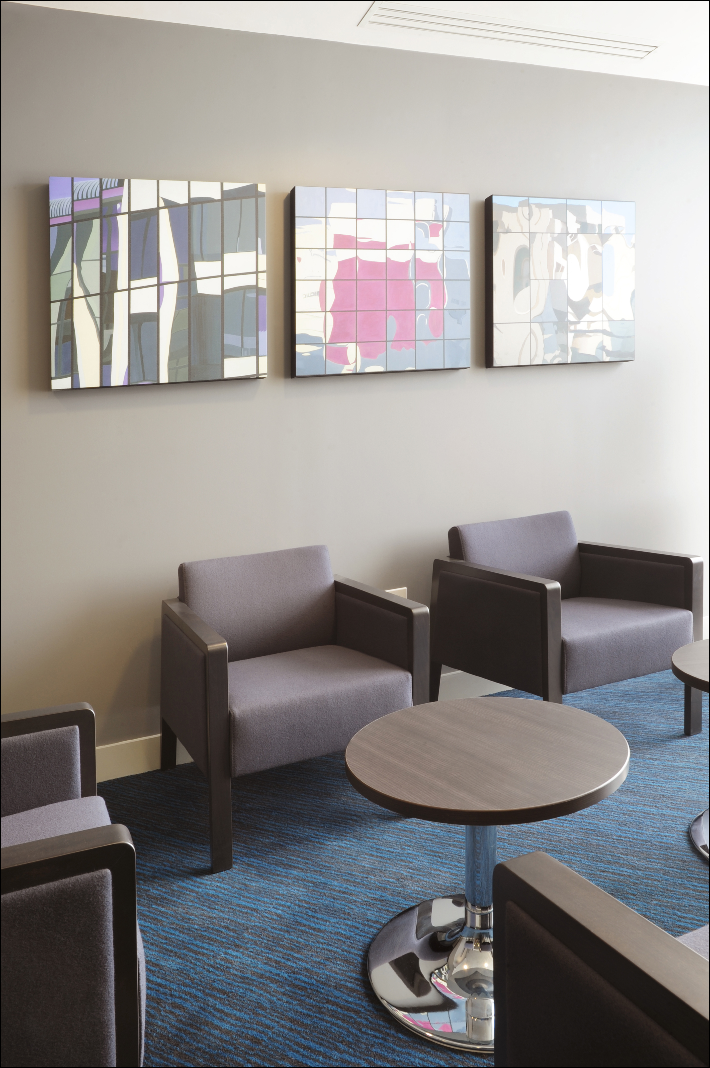 Modern meeting room with sleek seating at Holiday Inn Express Birmingham Snowhill.