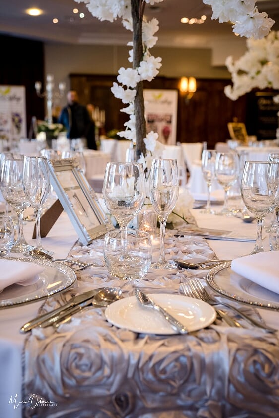 Elegant dining table in Park View Suite, perfect for weddings and formal events.