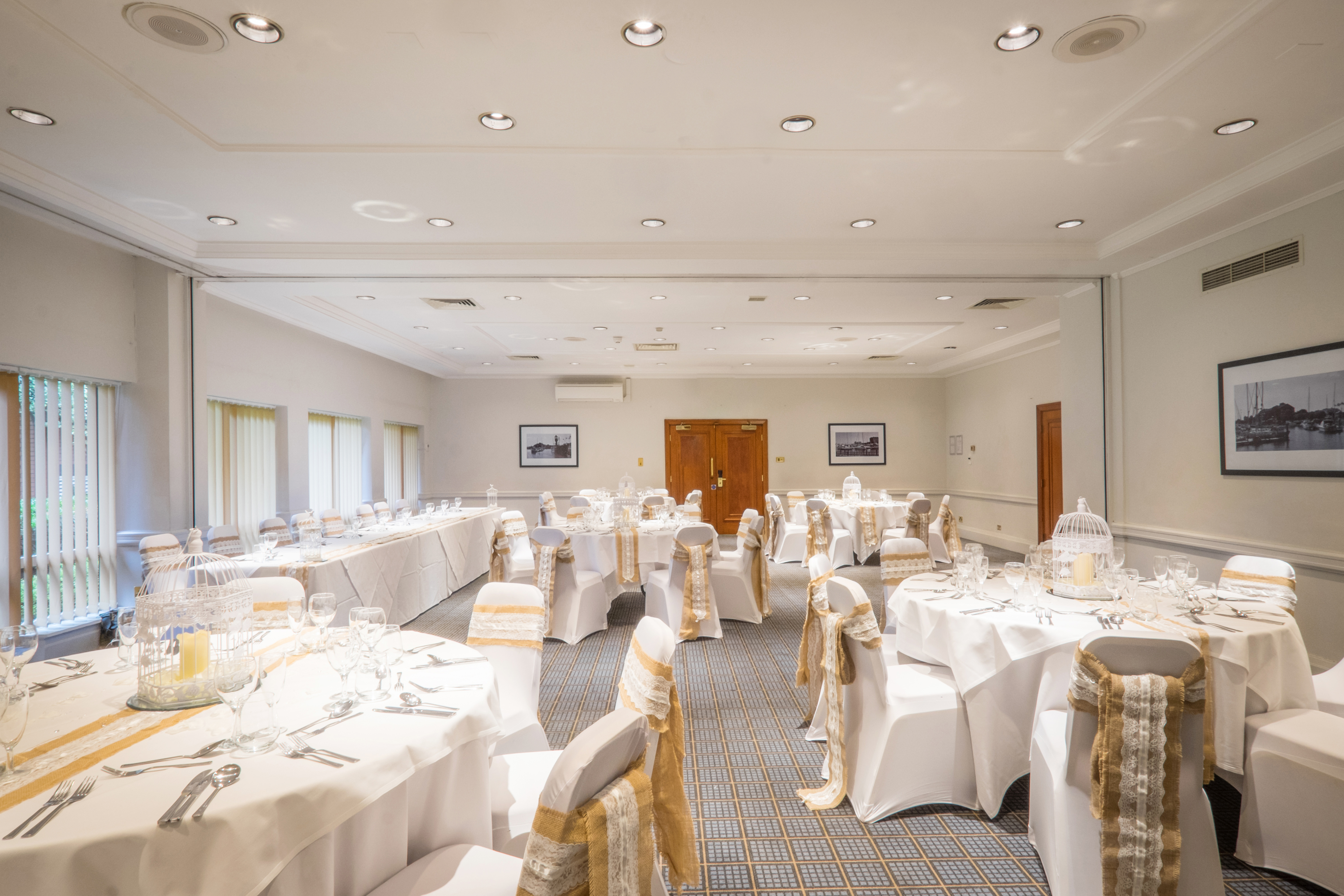 Myton Suite at Holiday Inn Hull Marina, elegant event space for weddings and corporate gatherings.