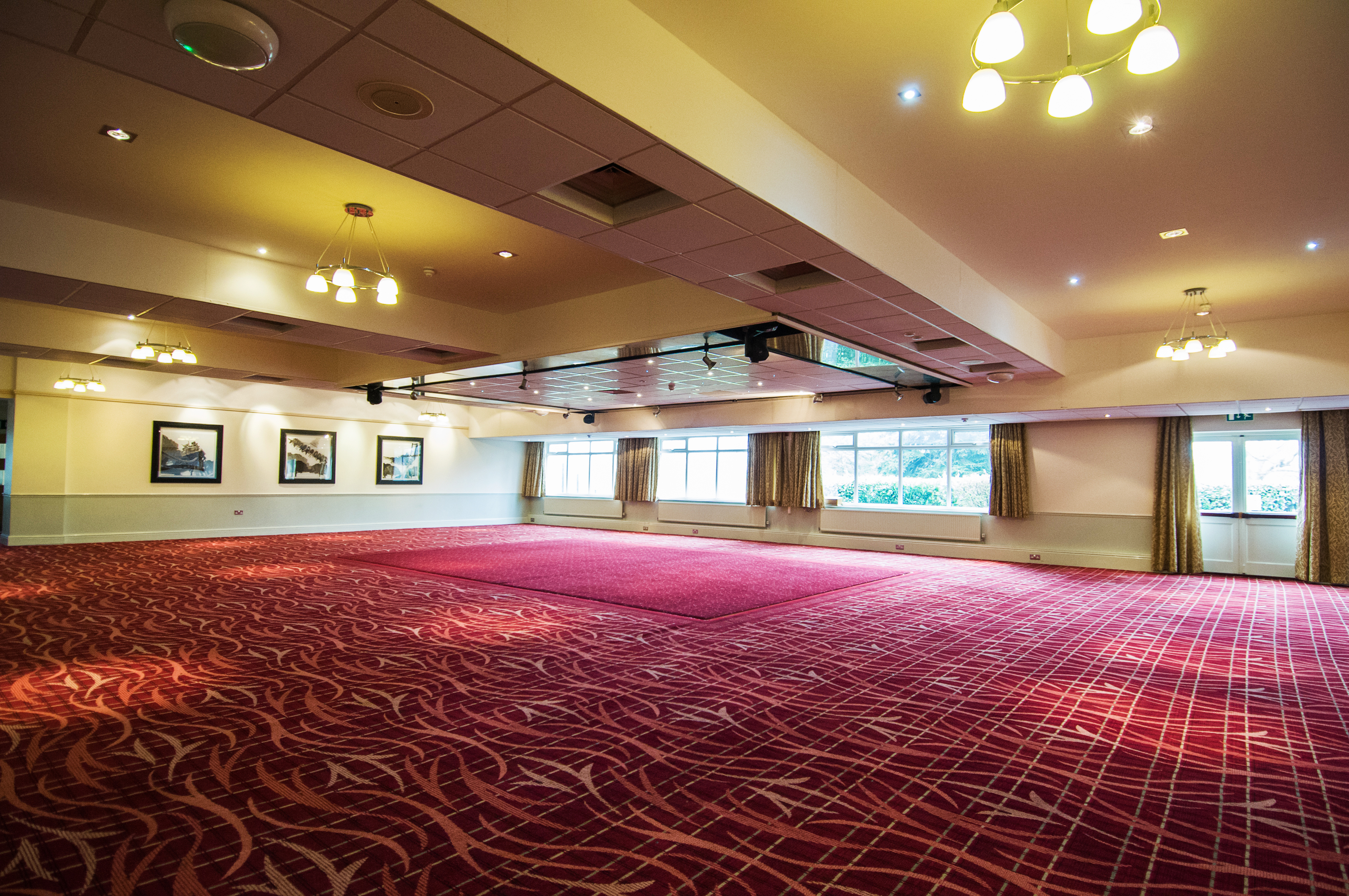 Hamilton Suite at Drayton Manor Hotel, spacious event room for meetings and conferences.