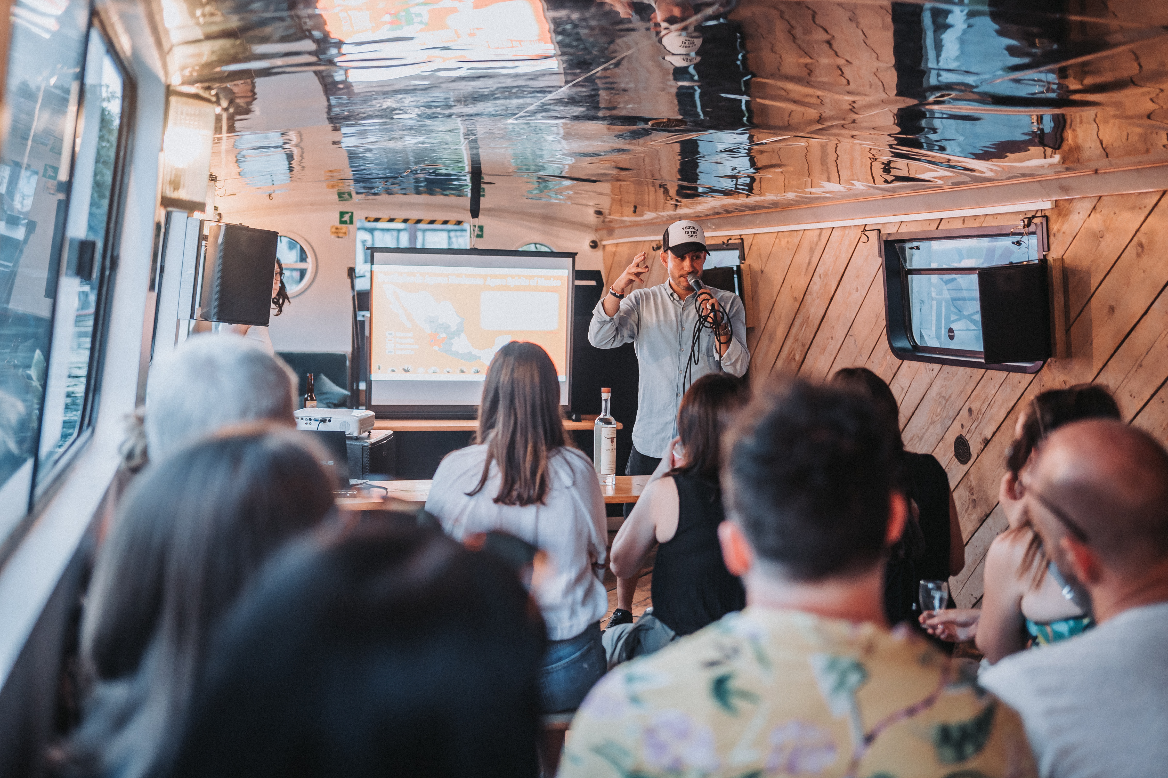 Mary Read Boat meeting at Studio 9294, engaging audience in unique event setting.