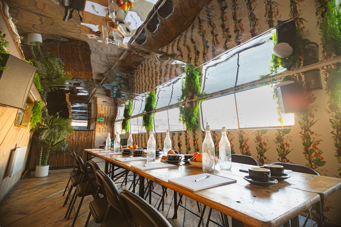 Stylish meeting room in Hackney Wick, ideal for creative workshops and brainstorming sessions.