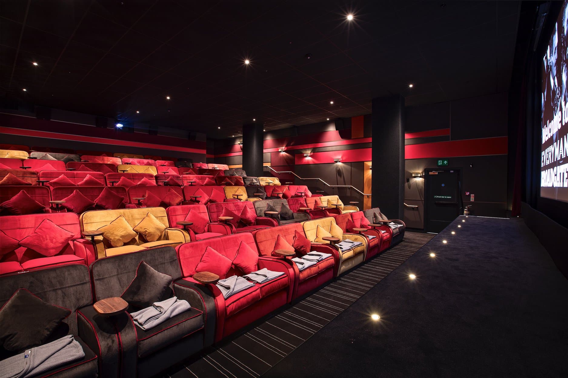 Stylish Everyman Broadgate cinema with plush seating for private screenings and events.