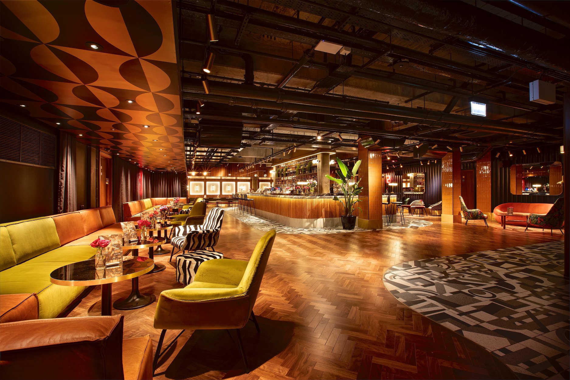Stylish lounge area in Everyman Broadgate, perfect for networking events and meetings.