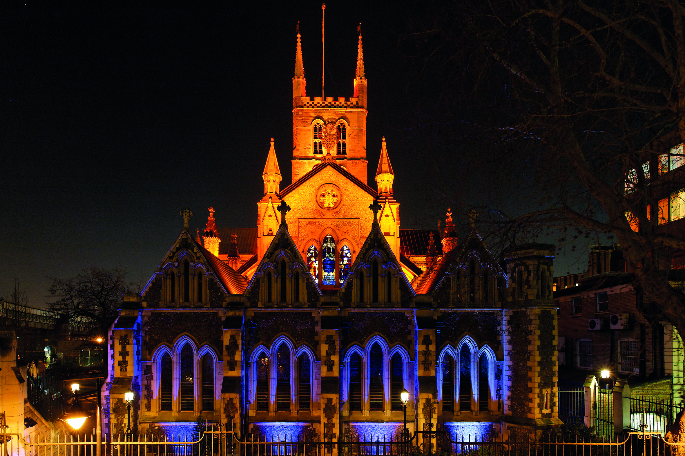 Susanna Barford Room at Southwark Cathedral, illuminated venue for weddings and events.