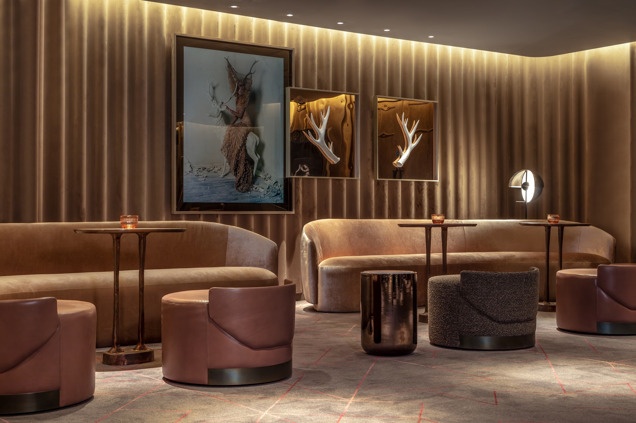 Sophisticated lounge in Ballroom A, ideal for networking events and meetings.