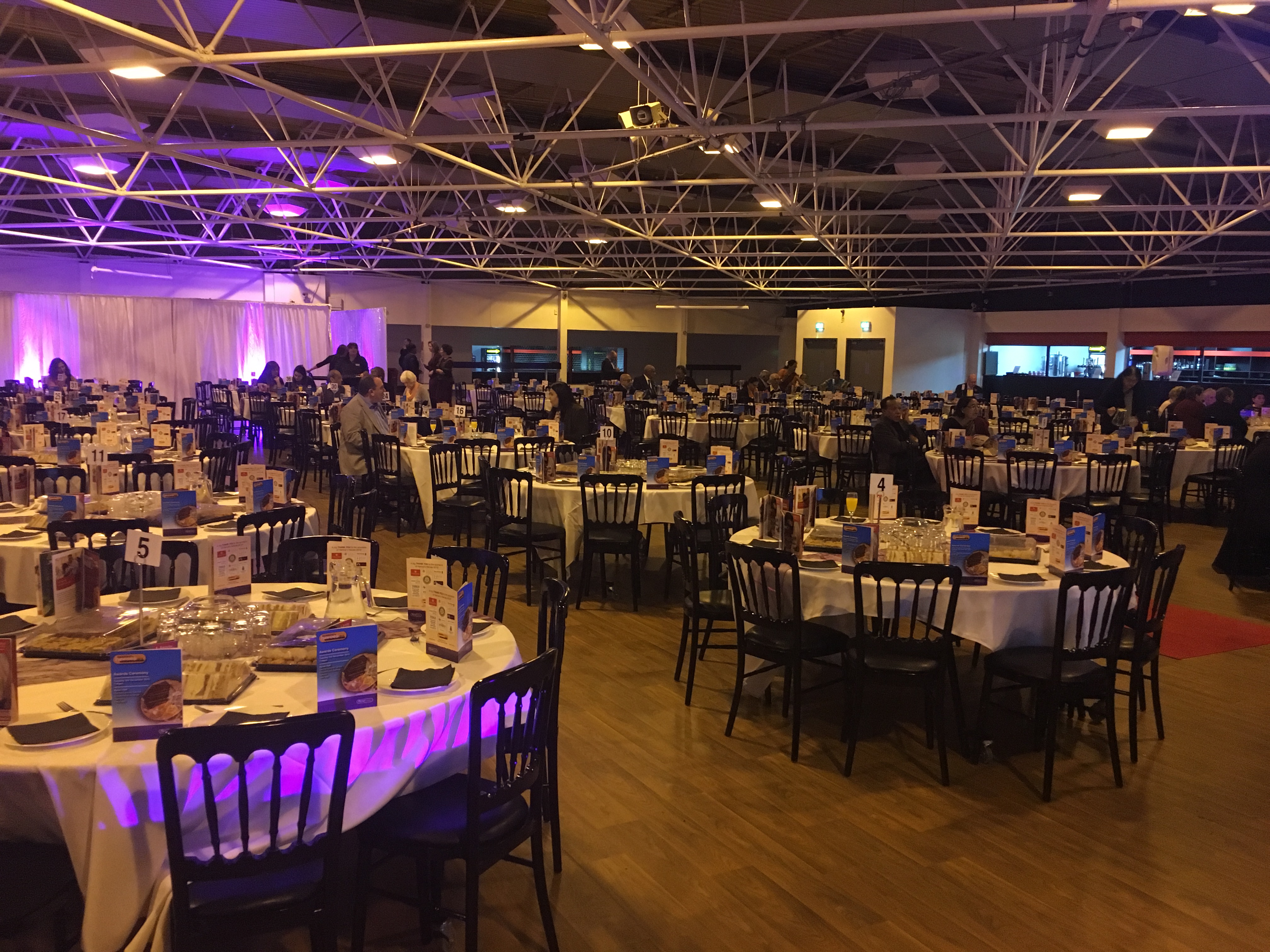 Elegant banquet hall in Byron Hall, perfect for conferences and galas.